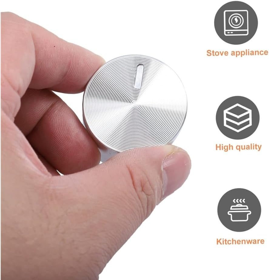 Metal Gas Stove Knobs,6 Pcs Gas Stove Knobs 6Mm Cooker Control Range Oven Knob Burner Knob Gas Hob Switch Replacement Parts image number 2