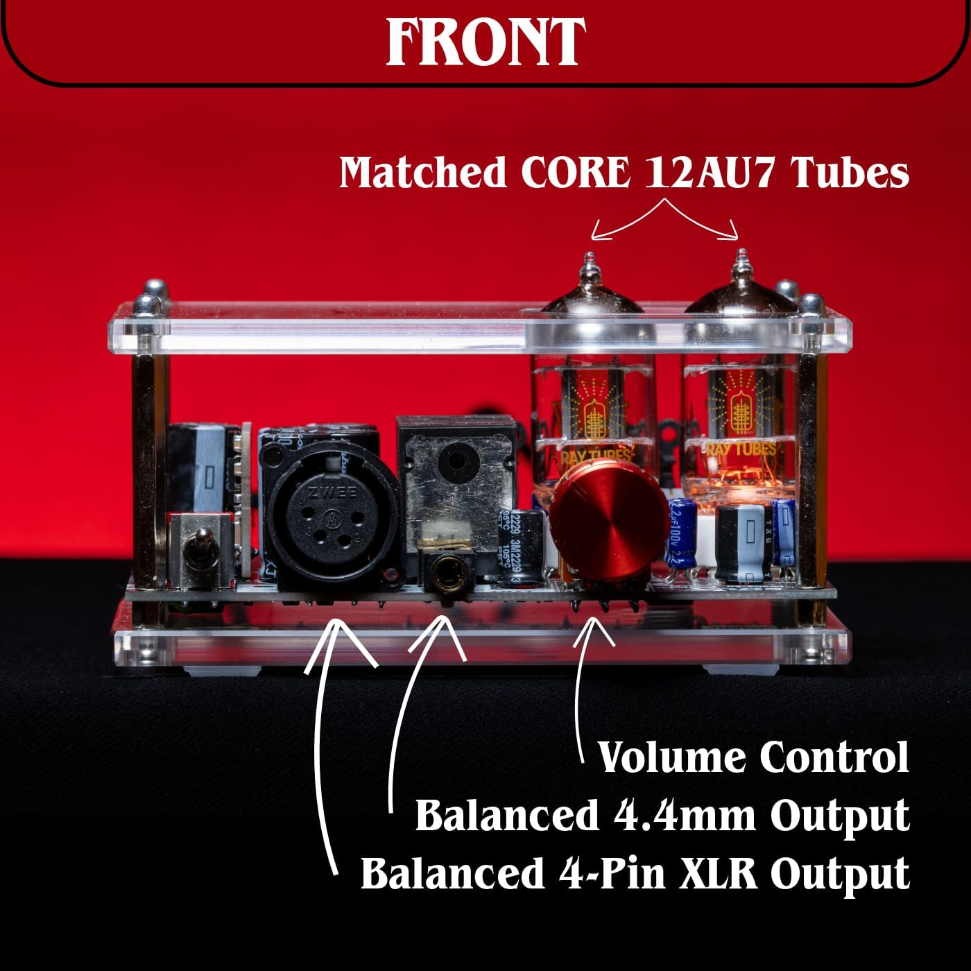 Gremlin Headphone Tube Amplifier - Apos X Community/Class a Balanced for Hifi Desktop Audio/Swappable Tubes 12Au7, 6922 / XLR, 4.4Mm Balanced, 1250 Mw Power/Diy Audio/Loved by Audiophiles image number 5