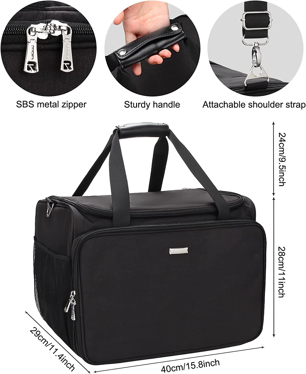 Professional Barber Bag, Hairdressing Bag, Toiletry Travel Bag, Cosmetics Beauty Hairdresser Bag with Shoulder Strap, Hair Makeup Salon Organizer Bag Insulation Material