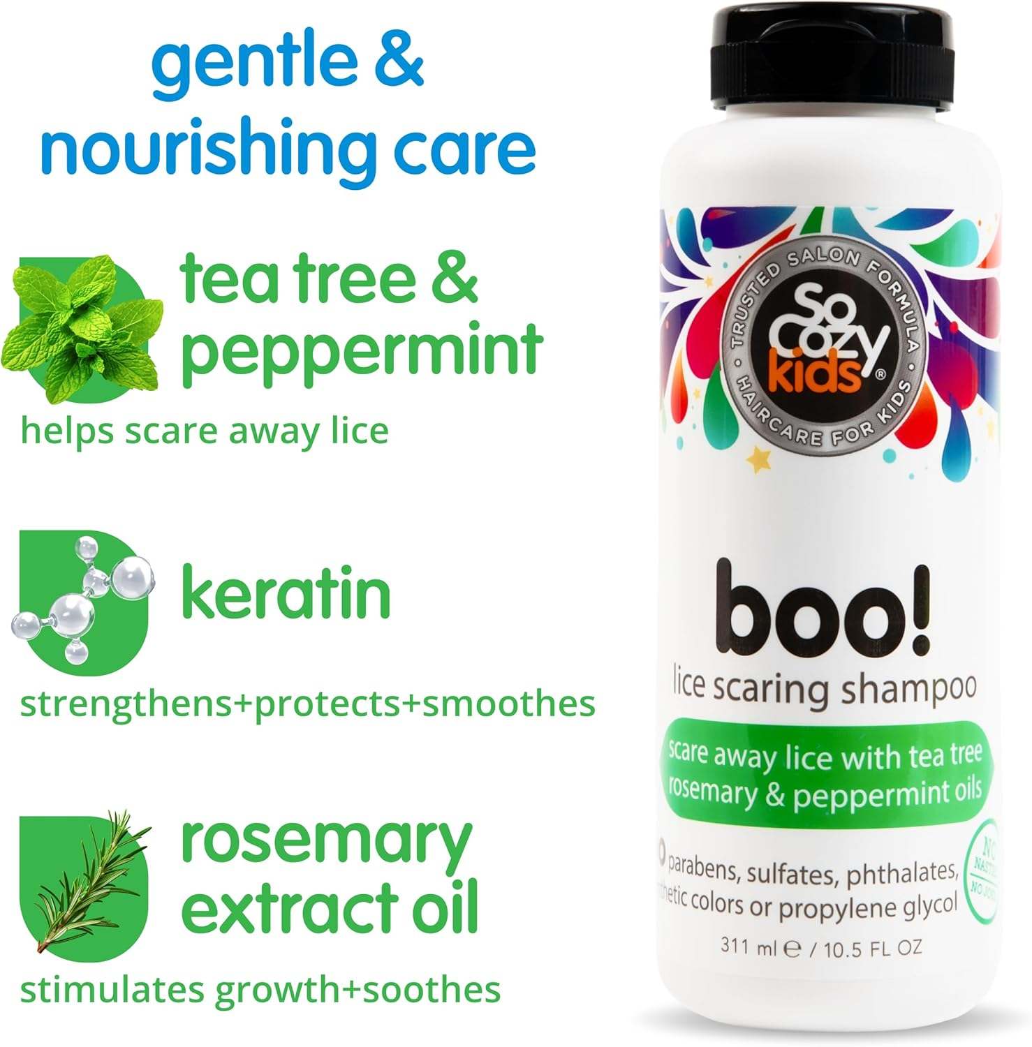 Socozy Kids Boo Lice Scaring Shampoo Bonus Size - 10.5 Fl Oz