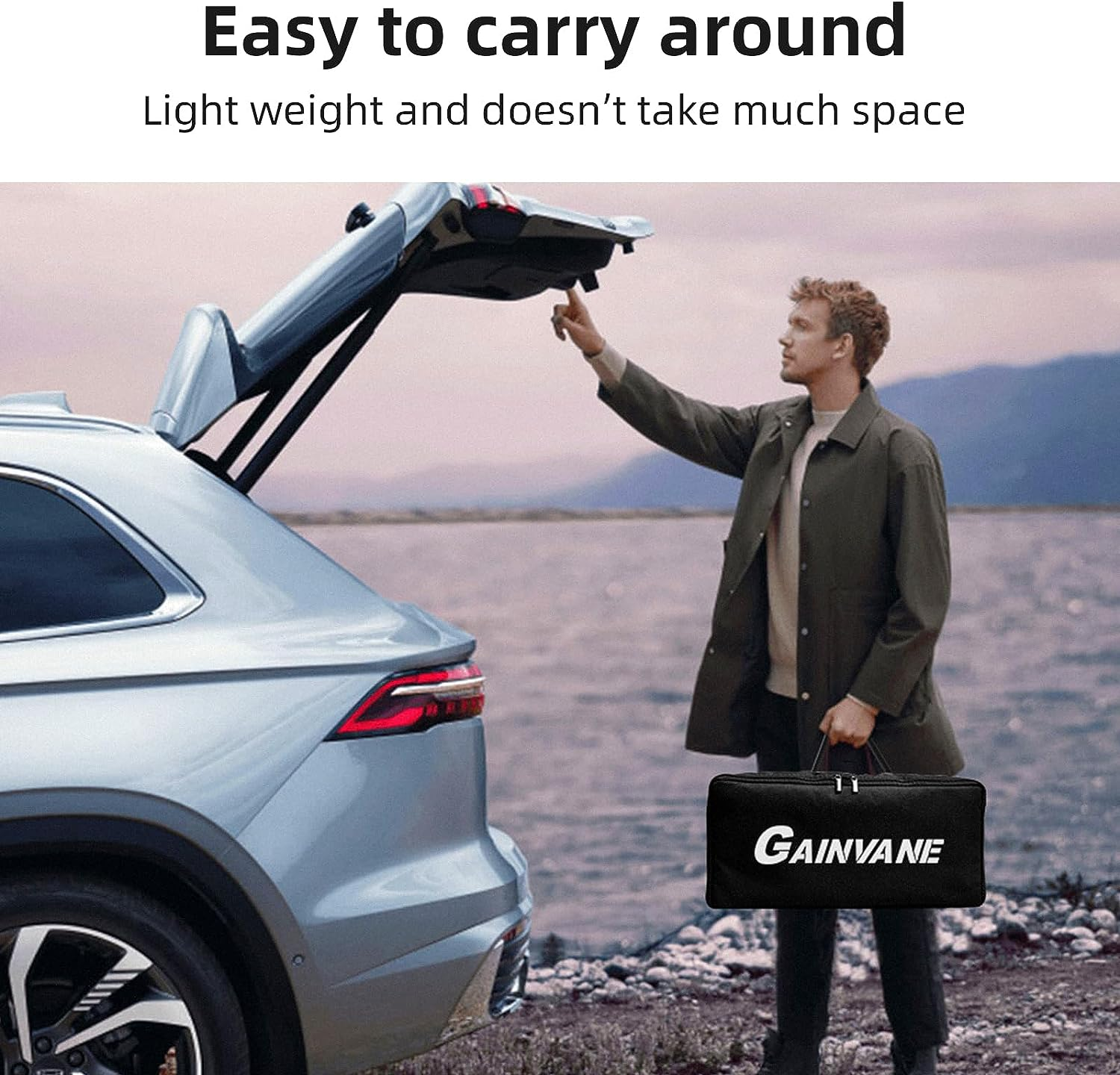 Projector Screen and Stand,Gainvane 120 Inch Portable Projector Screen Indoor Outdoor Projection Screen 16:9 4K HD Wrinkle-Free Light-Weight Movie Screen with Carry Bag for Backyard Movie Night - 100 Inch Projector Screen image number 5