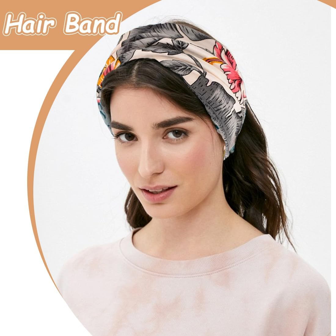 Pack of 3 Women'S Headband Wide Hair Bands Elasticity Headband Boho Headband Thin Hair Band Yoga Hair Bands for Everyday Yoga Sports Fitness image number 4