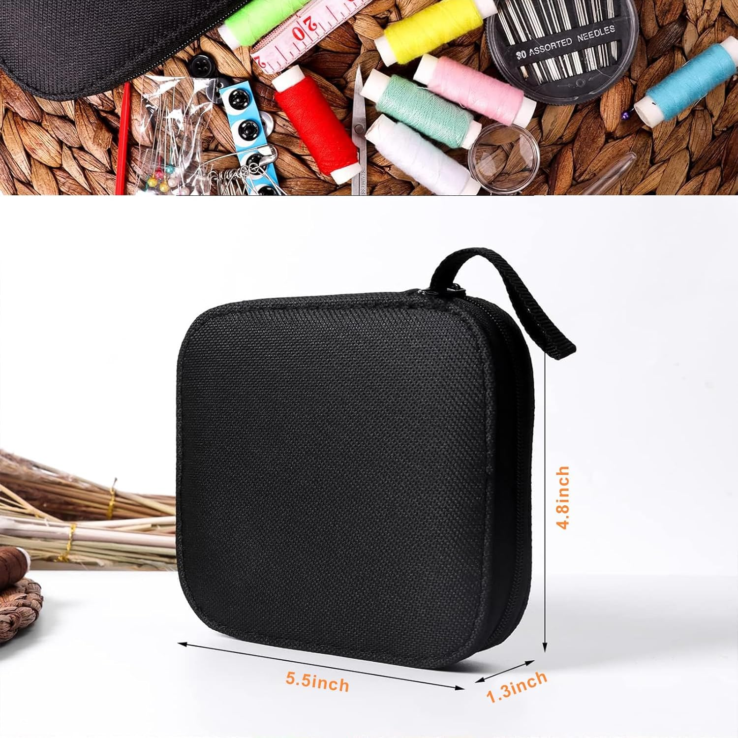 Bodbop XINGZHE 120-Piece Portable Sewing Kit with Case | Complete Sewing Supplies for Home, Travel & Emergency | Includes Threads (12 Colours), Scissors, Needles, Tape Measure, Buttons | Ideal for Adults, Beginners image number 4