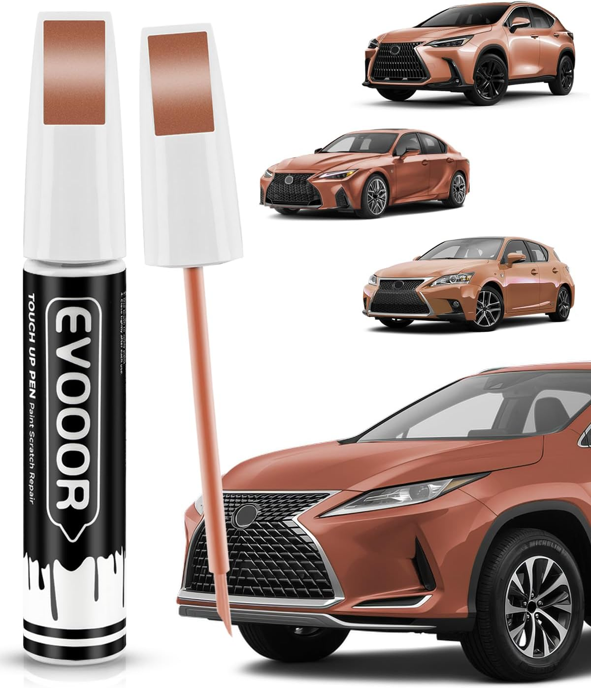 Eminent White Pearl(085) Touch up Paint Compatible with Lexus Exact Match 2 in 1 Touch up Pen for Chips and Nicks Repair with 2Pcs Disposable Ultra-Fine Applicator