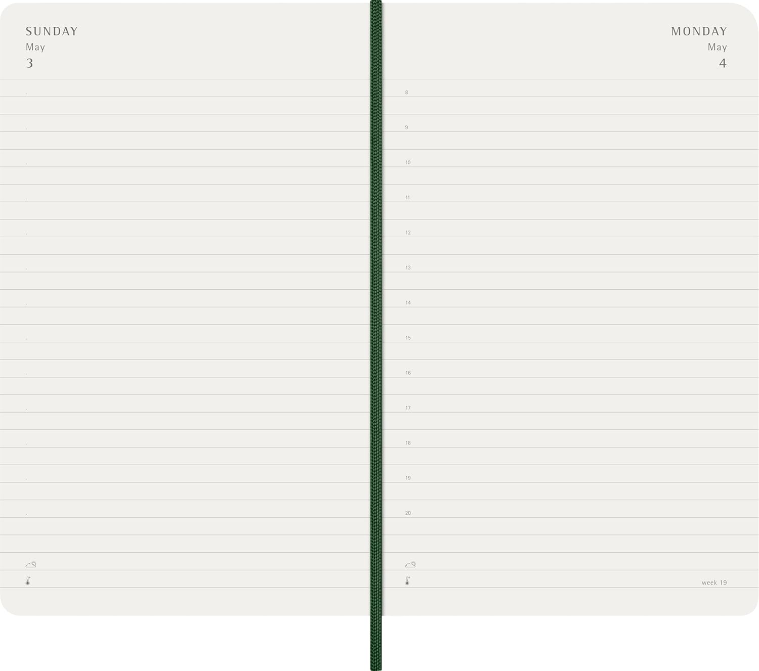 Moleskine - 2026-12 Month Daily Soft Cover Diary - Large - Myrtle Green image number 3