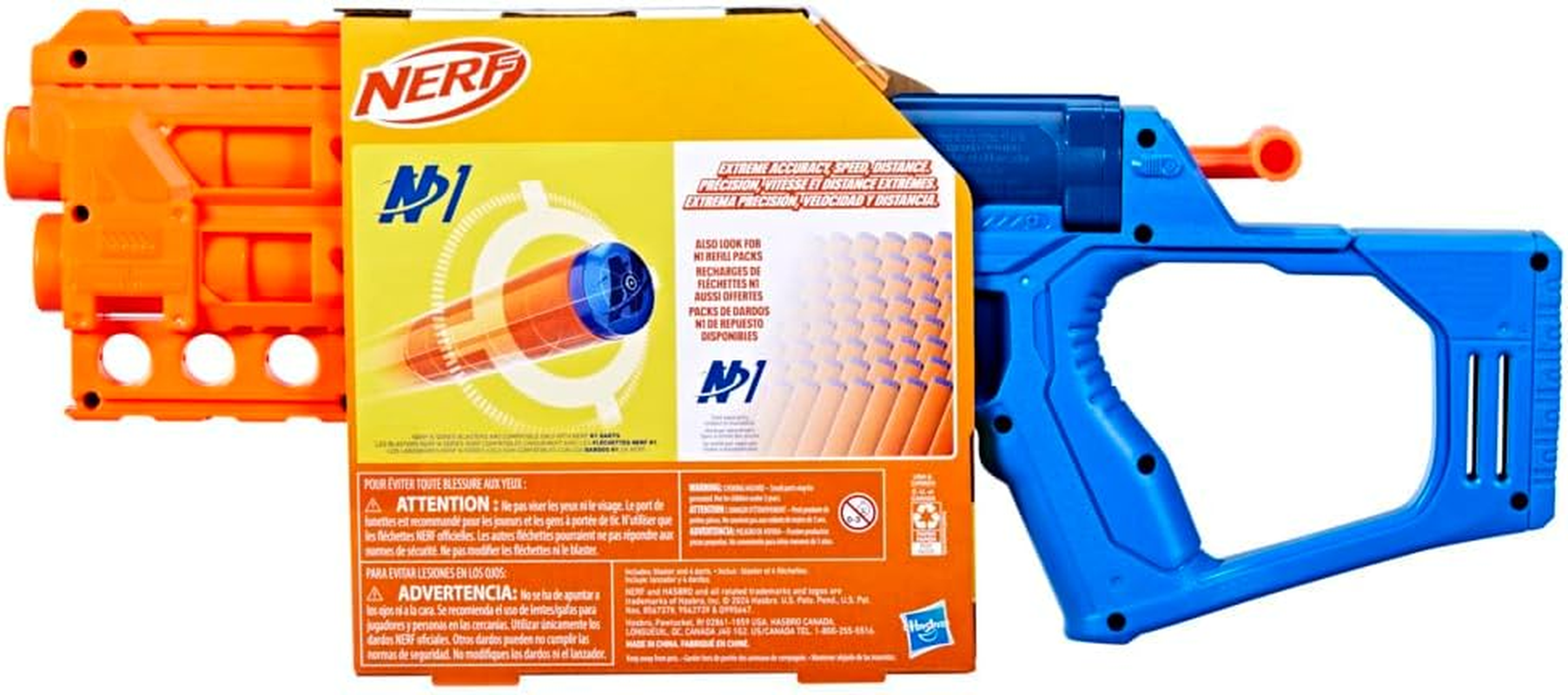 NERF N Series Topbreaker Blaster, Fits N Series, Includes 4 Official N1 Darts, Ages 8 and Up image number 1
