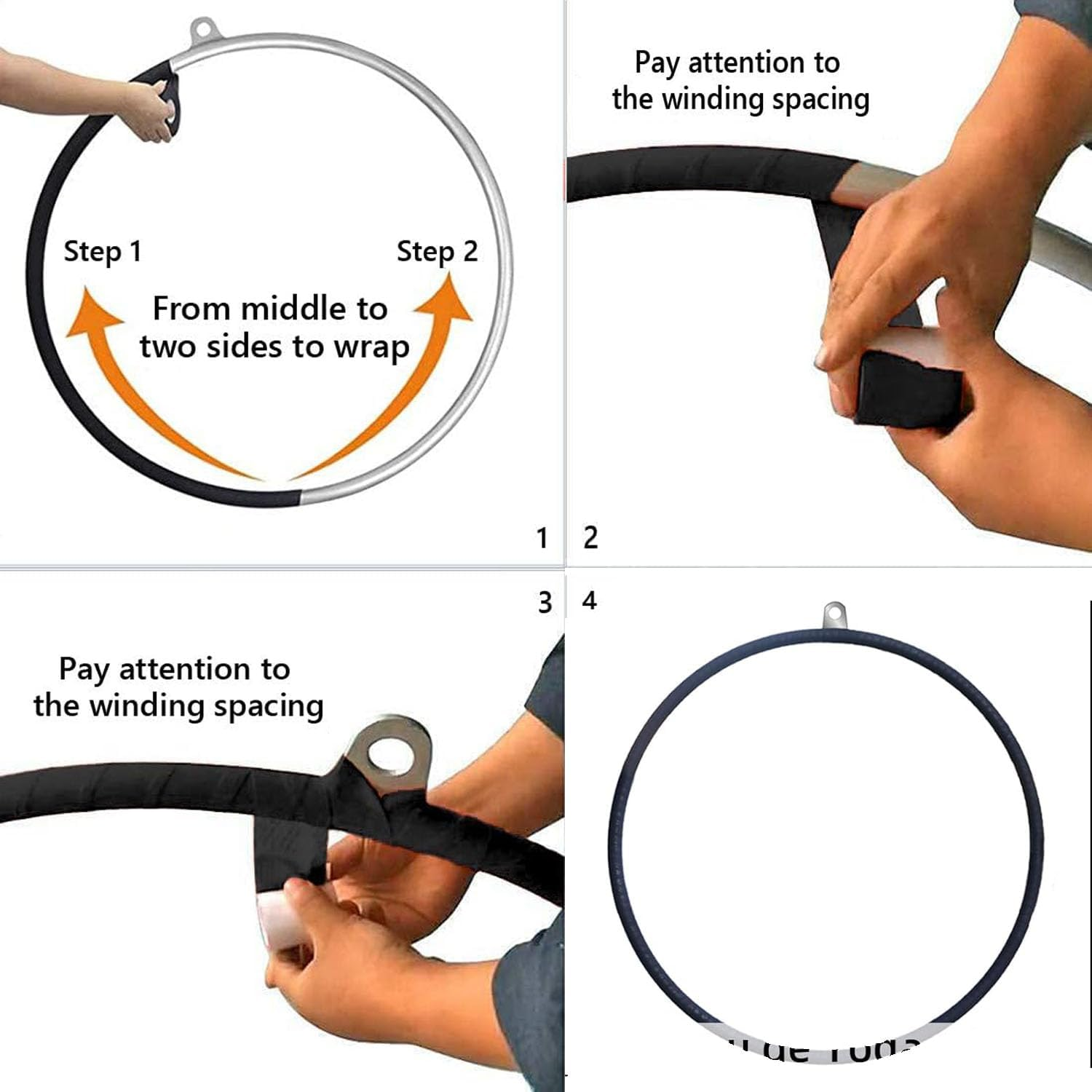 3 Roll Athletic Tape,Adhesive Non-Slip Grip Tape,Sports Tape for Wrapping Exercises Gymnastics,Sports Bandage, Handlebar Handshake Tape, Aerial Hoop Tape(16.4Ft X 2 Inch,Black) image number 5