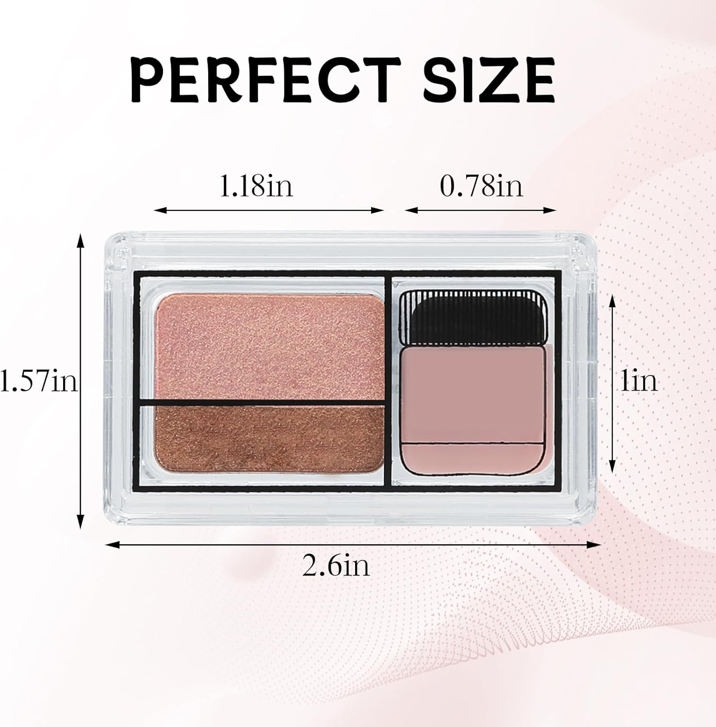 Apooliy Dual-Color Eyeshadow Palette with Applicator,Waterproof Eye Shadow,Shimmer Eye Makeup Palette,Long Lasting image number 2