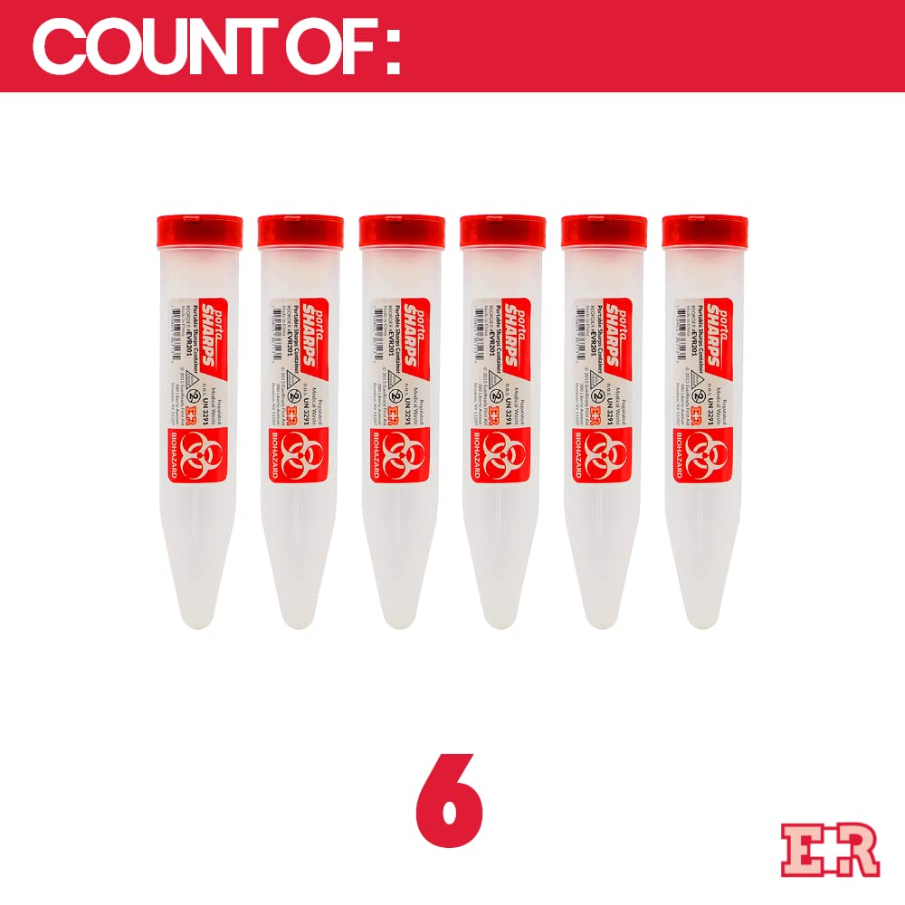 Ever Ready First Aid Porta Sharps Transportable Sharps Container with Locking Mechanism (6 Pack) image number 2