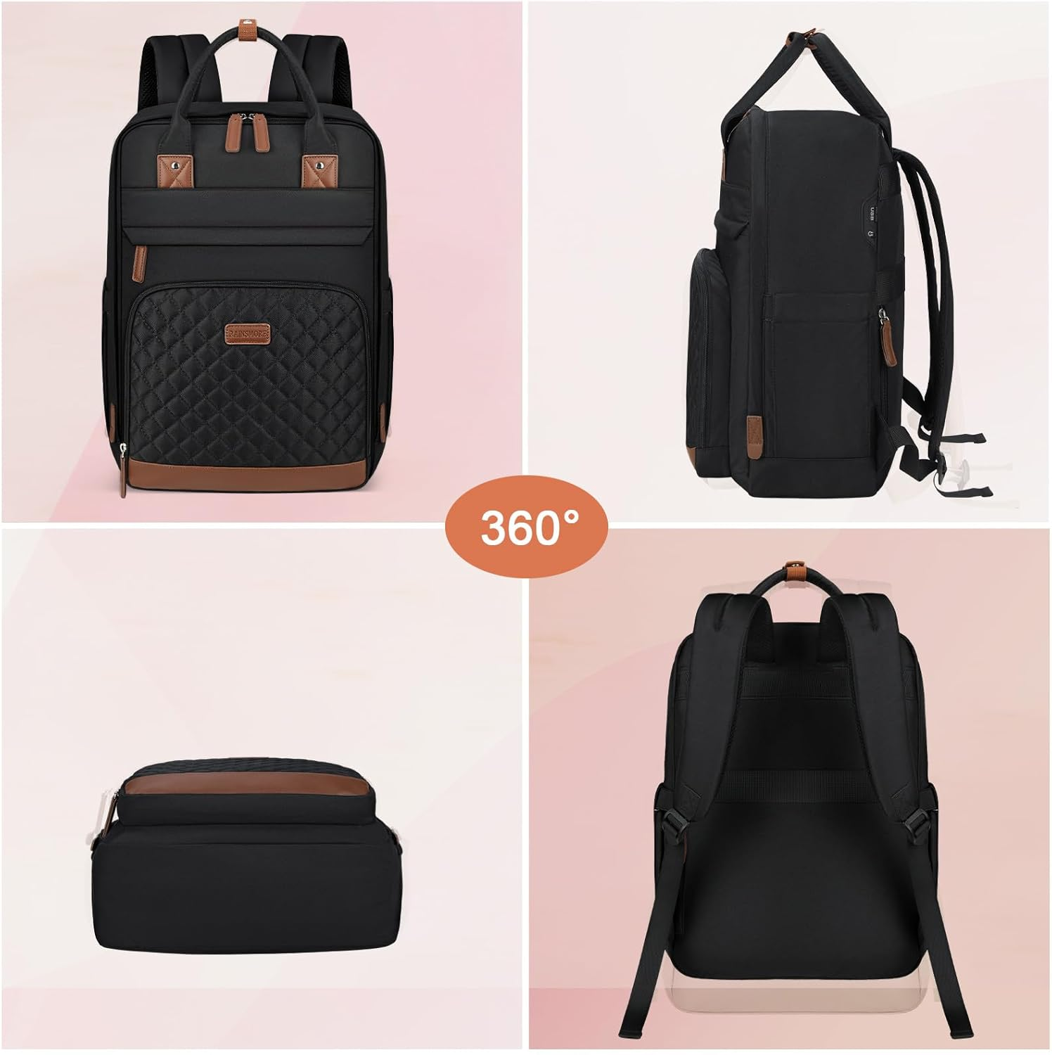 Travel Backpack for Women,15.6 Inch Laptop Backpack,Tsa Friendly Flight Approved Carry-On Luggage Hand Backpack with USB Port,Computer Backpack,Casual Daypack,Hiking Backpack image number 1