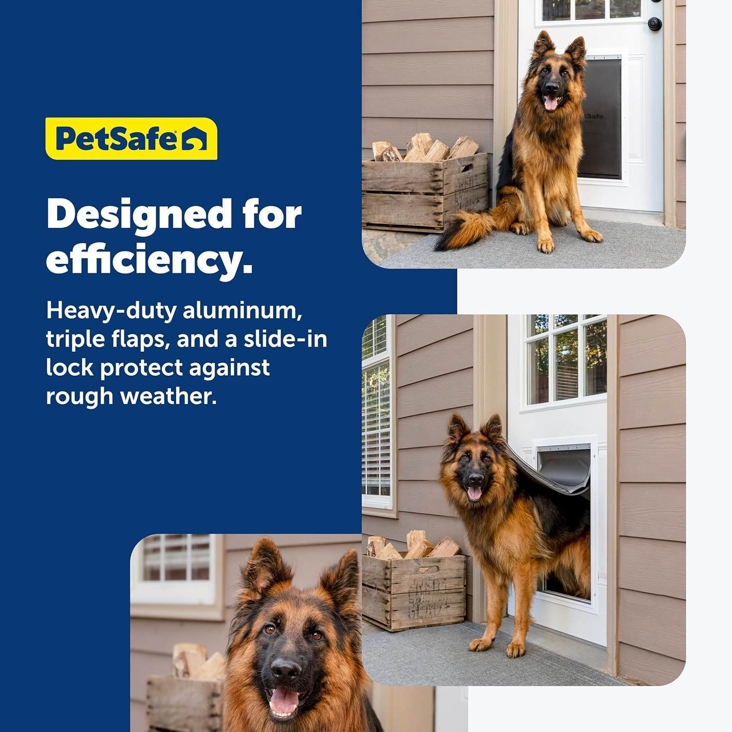 Petsafe Extreme Weather Energy Efficient Aluminium Pet Door for Cats and Dogs &ndash; Insulated Flap System &ndash; Extra Large (XL)