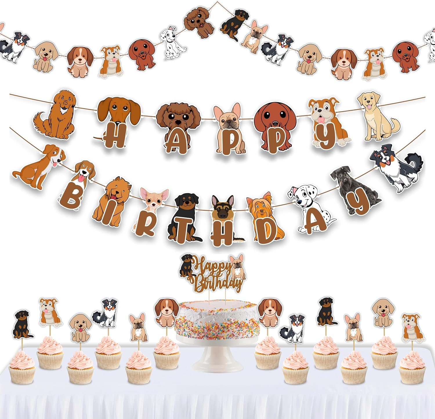 Pupy Dog Theme Celebration with Paw Print, Cute Puppy Decorations, Supplies, Fun Interactive Games, Eco-Friendly Materials, and Joyful Companionship for Birthdays, and Family Gatherings image number 1