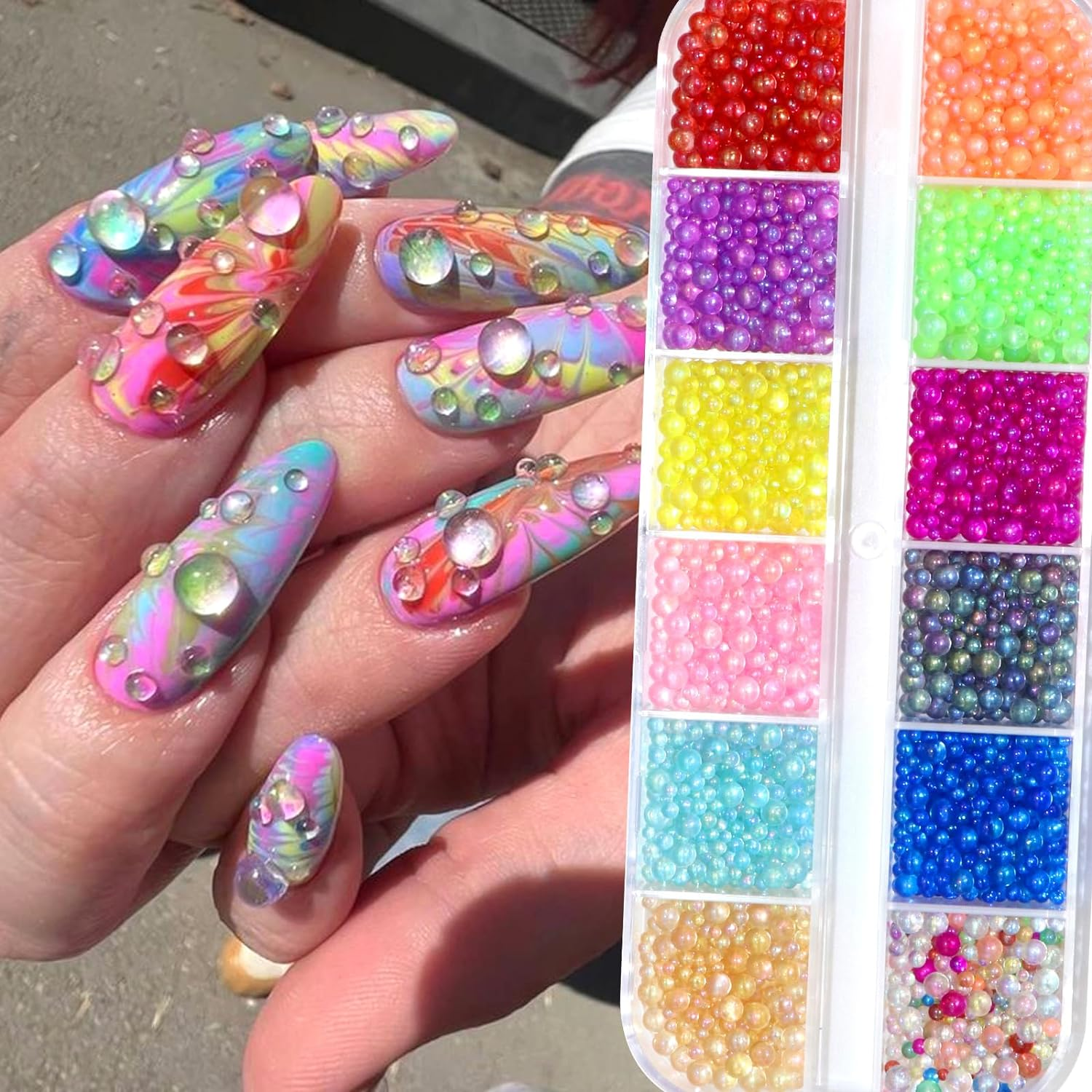 BELICEY Blue Nail Rhinestones Kit 800PCS Multi-Shape Rhinestones for Nail Design Crystals Decoration Nail Hearts Butterfly Charm Nail Dimond Gems Stone for Nail Art Jewels DIY Crafts Clothing