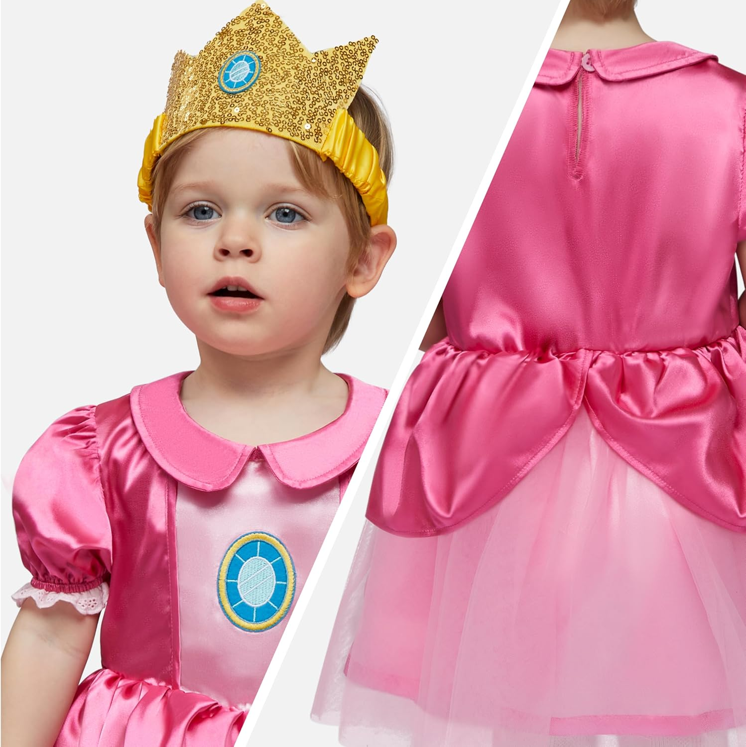 Spooktacular Creations Halloween Baby Pink Princess Costume for Girls Toddler Princess Costume for Halloween Dress up Party image number 6
