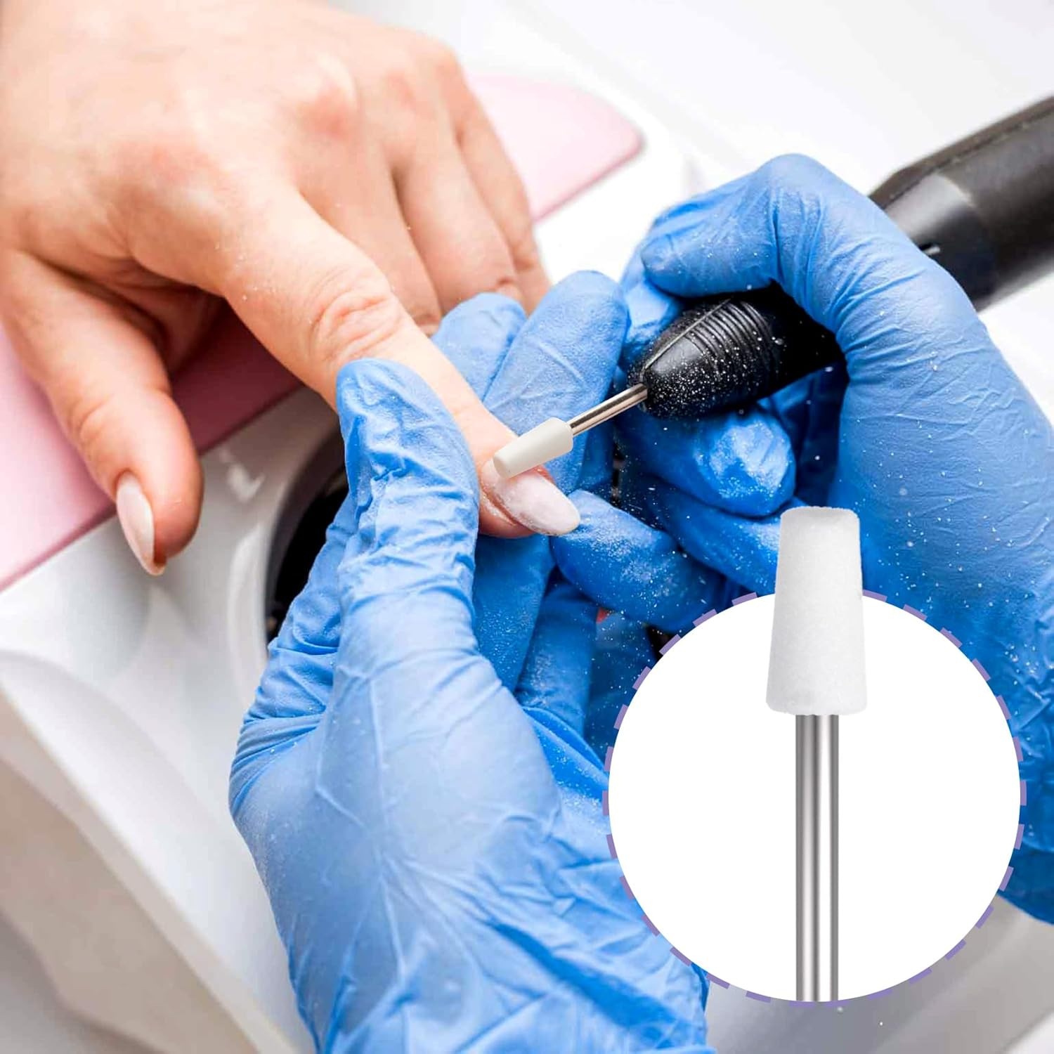 ANCIRS 15 Pcs Nail File Replacement Head Refills Set, Nail Drill Bits for Finishing Salon Electronic Manicure, Nail Manicure Pedicure Tools (5 Styles) image number 2