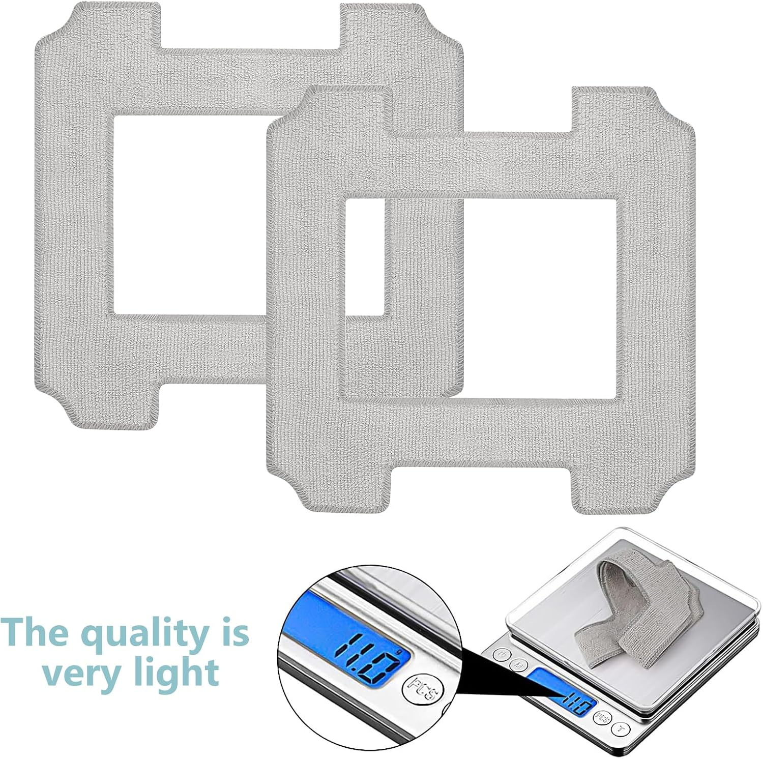 Pack of 8 Cleaning Pads Replacement Parts for E-COVACS Winbot W2 Omni / W2 / W1 Pro / W1 Window Cleaning Robot Wipes Accessories Washable Microfibre Wipes image number 4