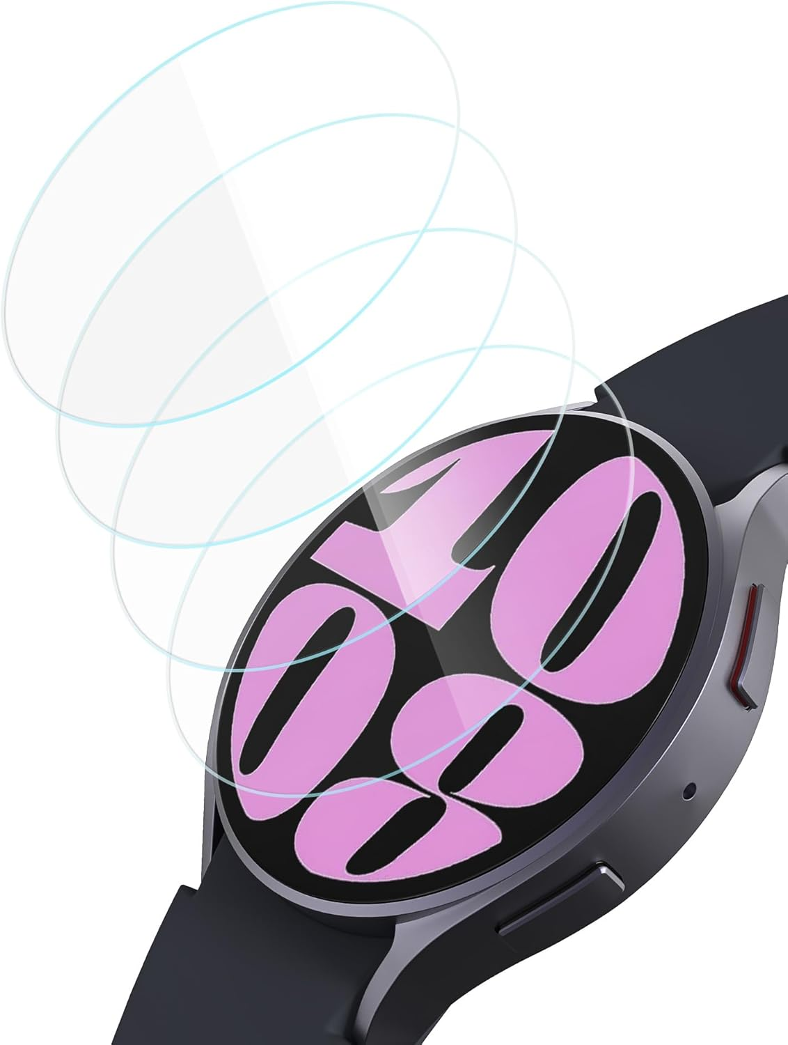 Sinoacc (4-Pack Screen Protector for Galaxy Watch 5 Pro 45Mm Tempered Glass Cover for Samsung Galaxy Watch 5 Pro,Anti-Scratch image number 1