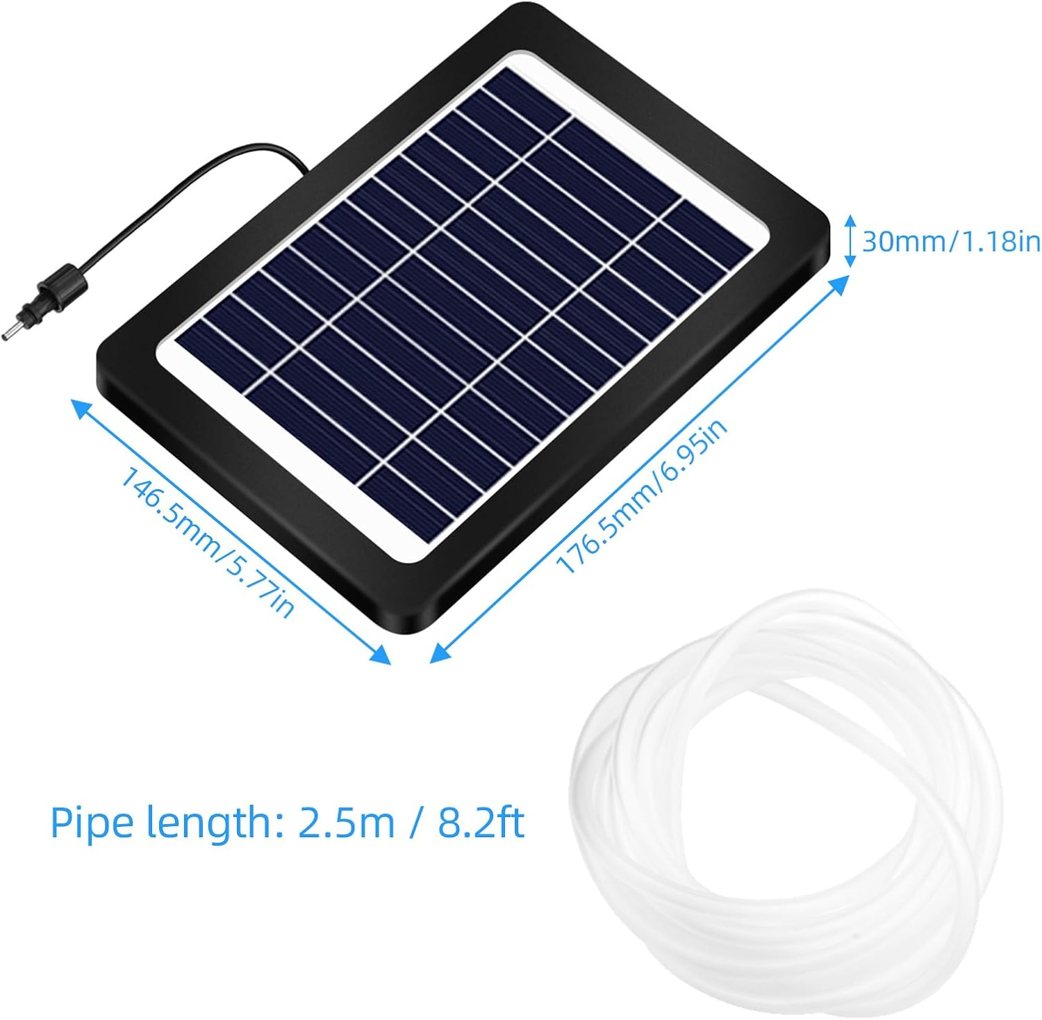 Solar Pond Aerator with Air Pump 3 Modes 4W Air Oxygen Pump with Pipe 2 Air Bubble Stones No Noise Solar Powered Pond Aerator for Pond Stock Tank Fishing Hydroponics image number 2