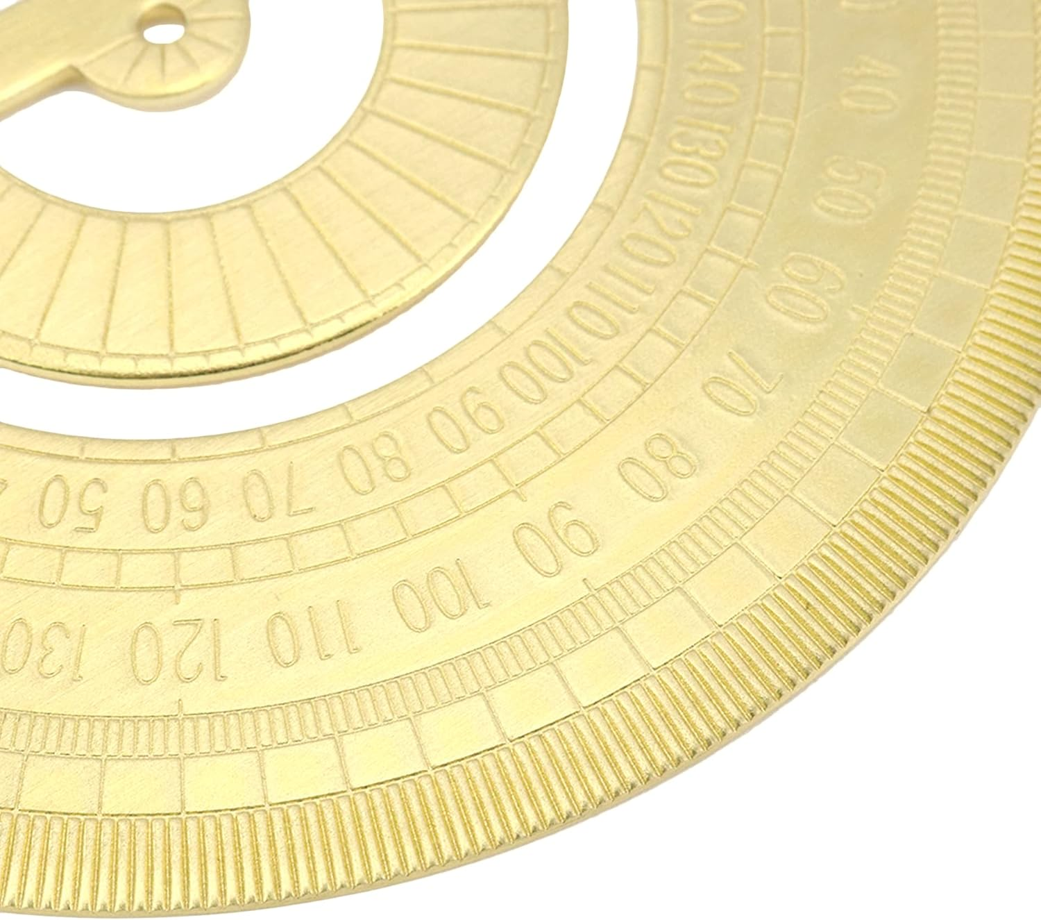 HEVSTIL Gold Brass Protractor,Thicken Ruler Copper Metal Protractor for Students Architects Engineers
