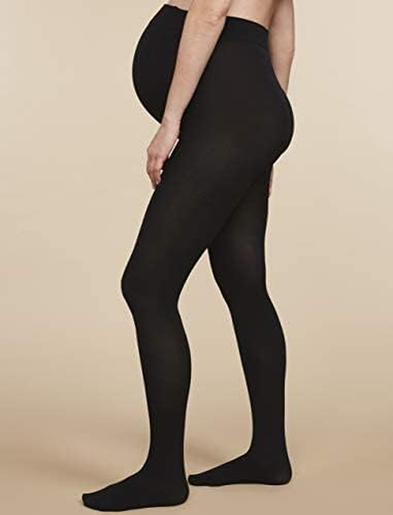 Motherhood Maternity Womens 94822 Pull on Fleece Tights Hosiery - Black image number 2