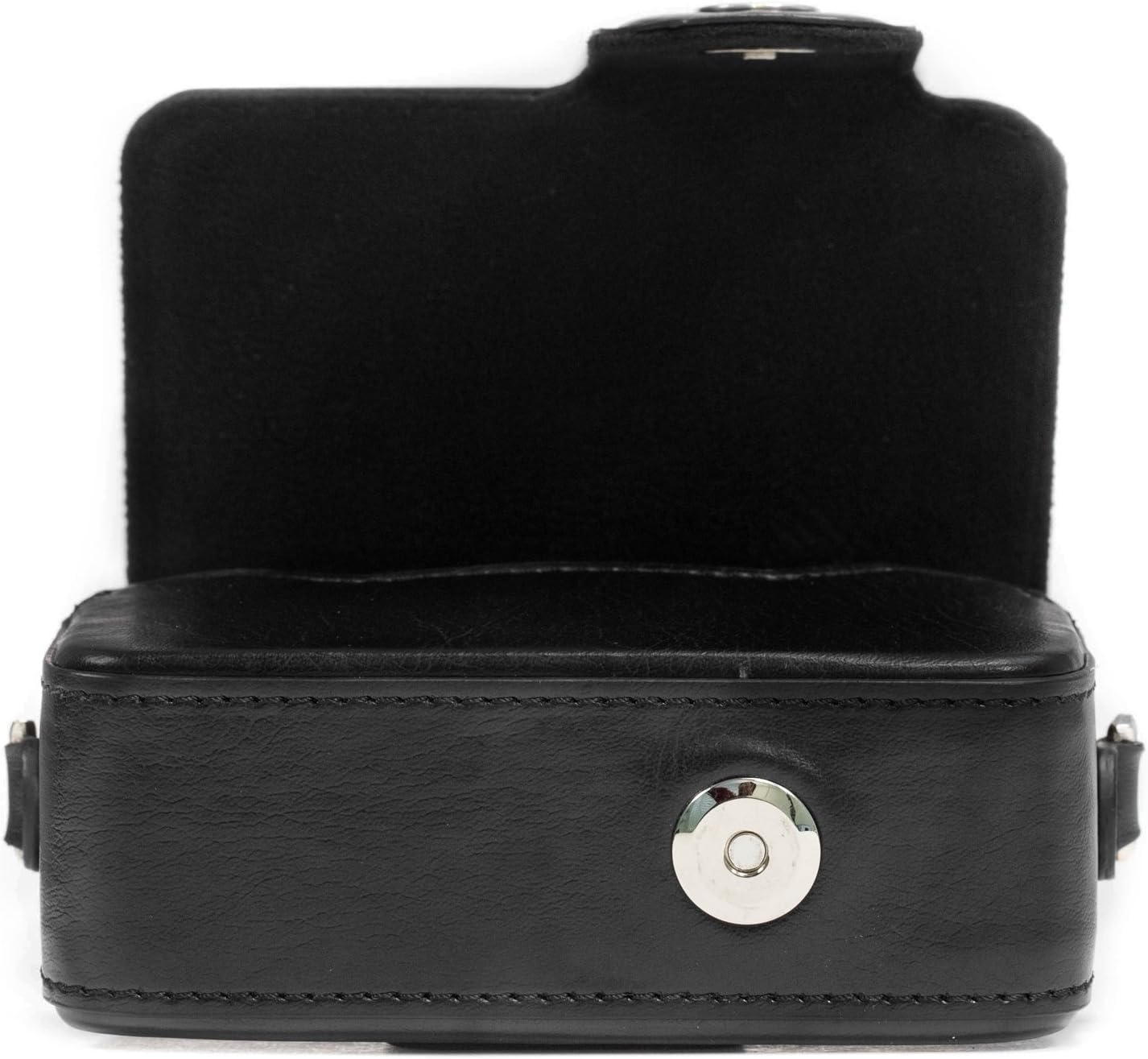 Megagear Leather Camera Case with Strap Compatible with Sony Cyber-Shot DSC-RX100 VII, DSC-RX100 VI, DSC-RX100 V, DSC-RX100 IV, DSC-RX100 III, DSC-RX100 II, ZV-1 - Black image number 6