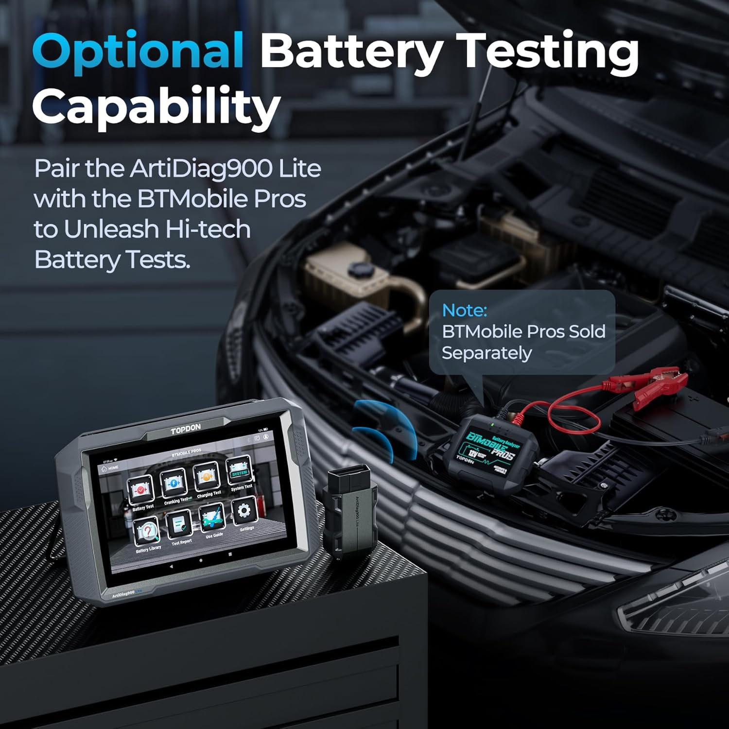 TOPDON Bidirectional Scan Tool,2023 New Aritdiag900 Lite Automotive Diagnostic Tool for Full System,Scanner for Car with Active Test,8+ Reset,Wireless OBD2 Scanner Diagnostic Tool for All Vehicles image number 2