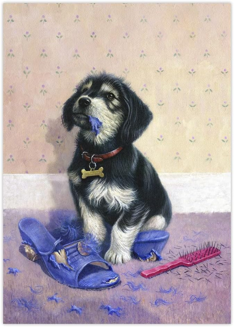 Royal & Langnickel 11 X 15 Inch Bad Puppy Pre-Printed Paint by Number Painting Set image number 1