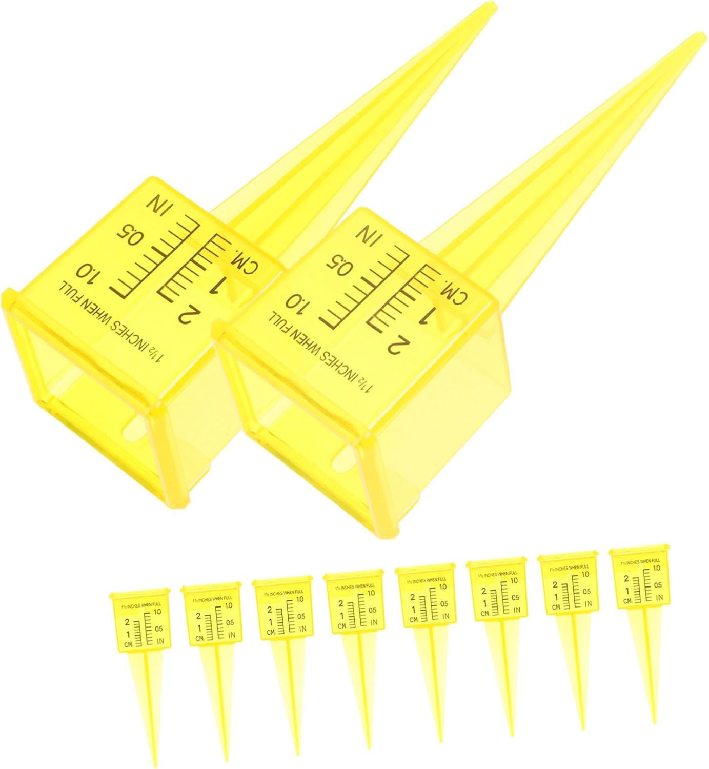 ARTIBETTER 20Pcs Wide Mouth Rain Gauge for Outdoor and Garden Sprinkler Water Level Tool with Dual Scales Easy-Read Tube for Lawn Irrigation and Rainfall Monitoring image number 4