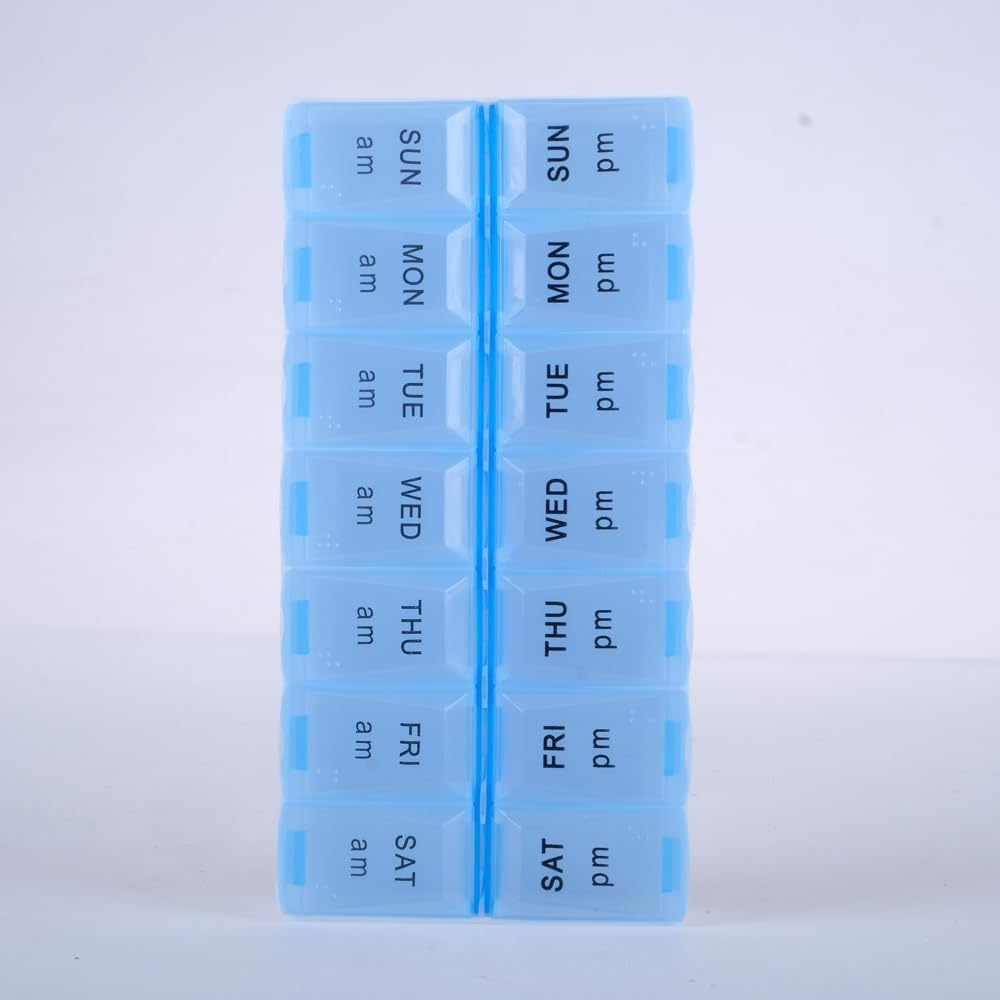 1St Care Weekly Pill Organiser, Blue/Purple image number 3
