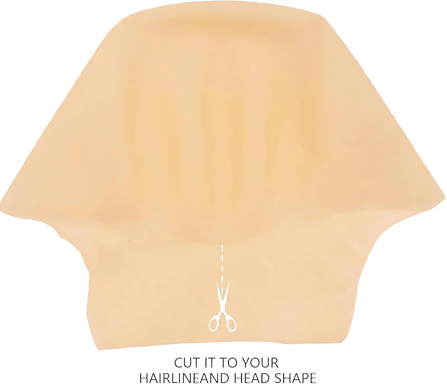 Balding Latex Hat, Beige Realistic Head Skin Balding Hat Wig for Men and Women - Halloween Costumes, Makeup Accessories, Theater, Role-Playing and Costume