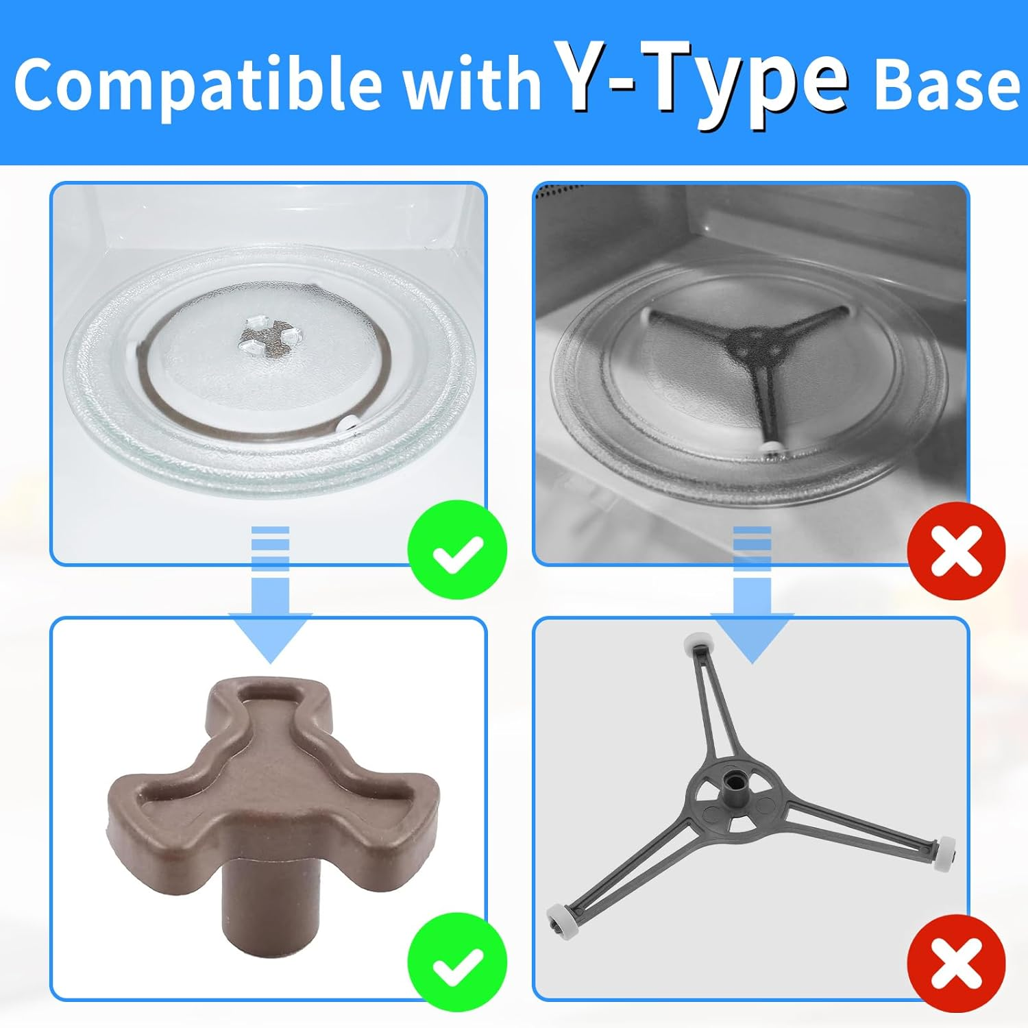 12.5" Microwave Plate Replacement for GE, Samsung, Hotpoint, Panasonic Emerson and More - 12-1/2 Inch Microwave Glass Plate Turntable Tray for WB39X10002 WB39X10003 WB48X10005 W10337247 WB49X10069 image number 2