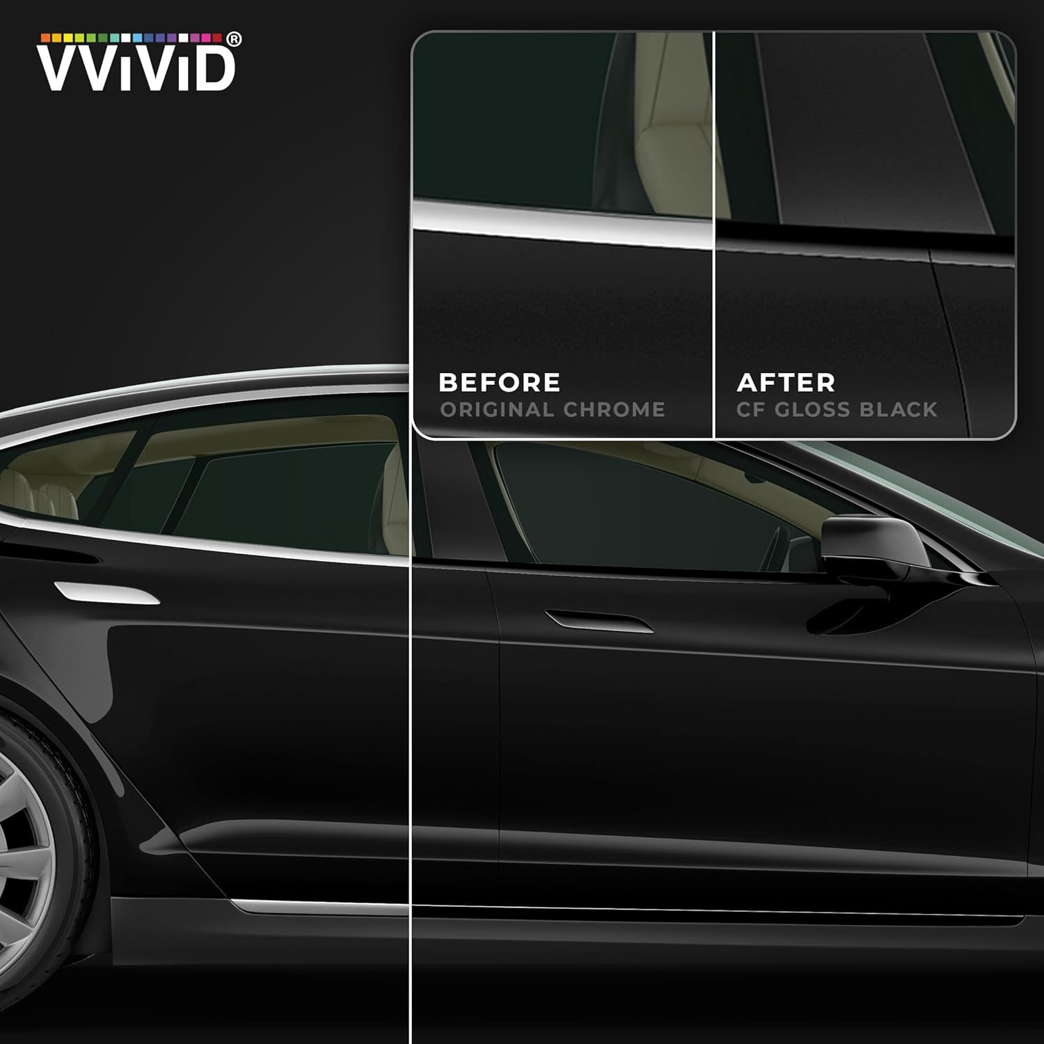 Colorfusion PPF by Vvivid, Gloss Black Dry Apply PPF Tape Roll 2" X 25Ft - Gloss Black image number 3