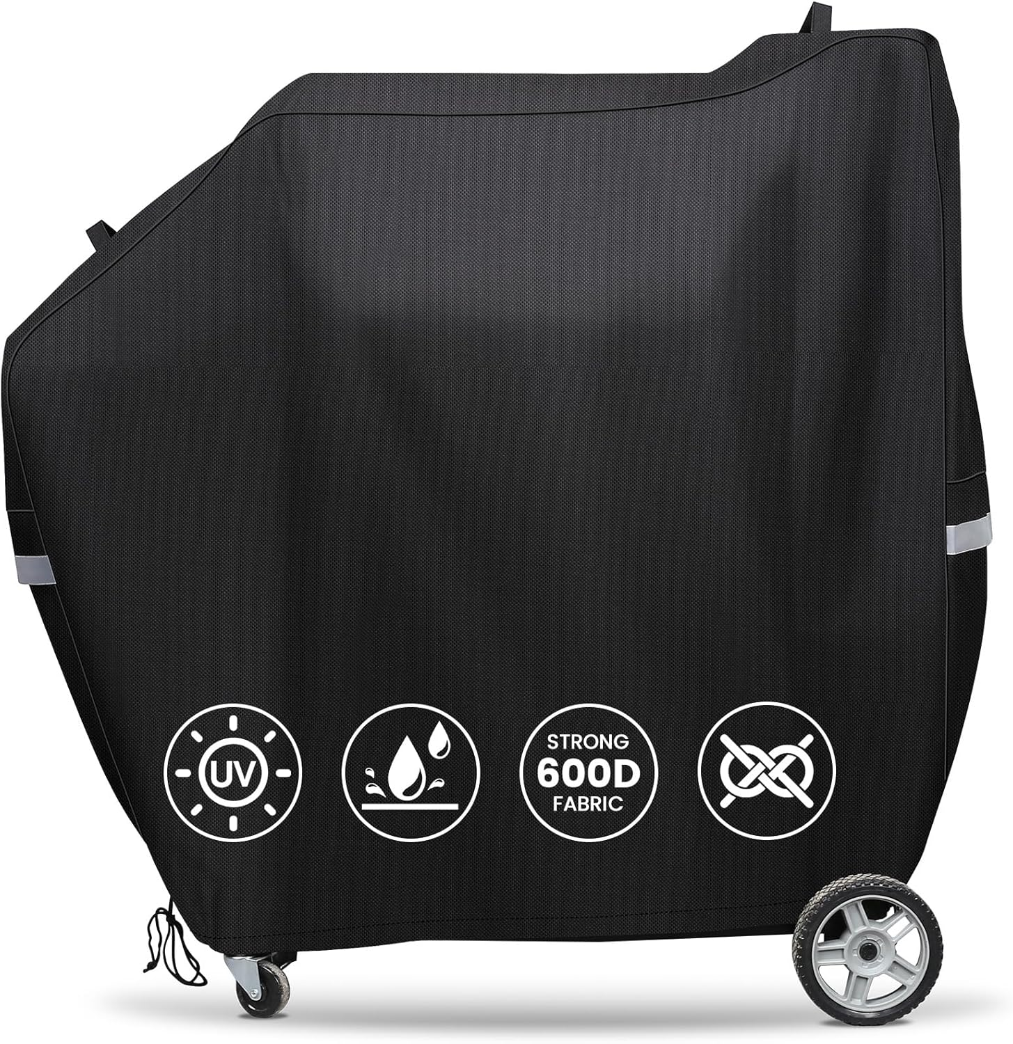 Qulimetal Smoker Cover for Masterbuilt Gravity Series 560, 800, 600, 900, Digital Charcoal Grill Cover, Compatible with MB20080220 & MB20040221, 600D Waterproof Material, Black image number 5
