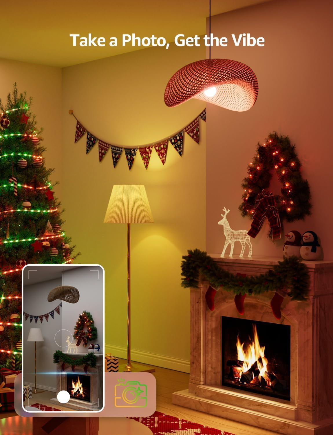 Lepro AI Smart Bulb E27, Music Sync Wifi Bulb, Voice Control Smart Screw Bulb, Colour Changing Light Bulbs, Compatible with Alexa & Google Assistant, Personalized AI Lighting Designer, 4 Packs image number 2