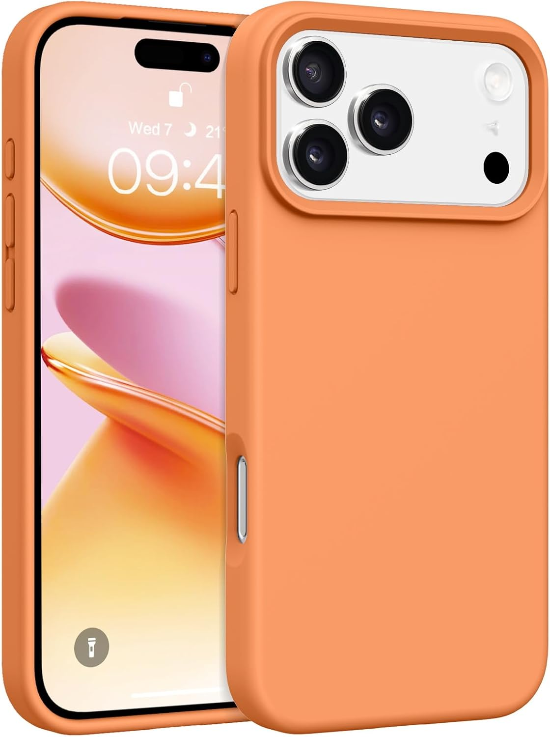 GUAGUA Case for Iphone 15 Pro, Liquid Silicone Soft Gel Rubber Slim Thin Microfiber Lining Cushion Texture Cover Shockproof Protective Phone Cover for Iphone 15 Pro 6.1 Inch, Yellow