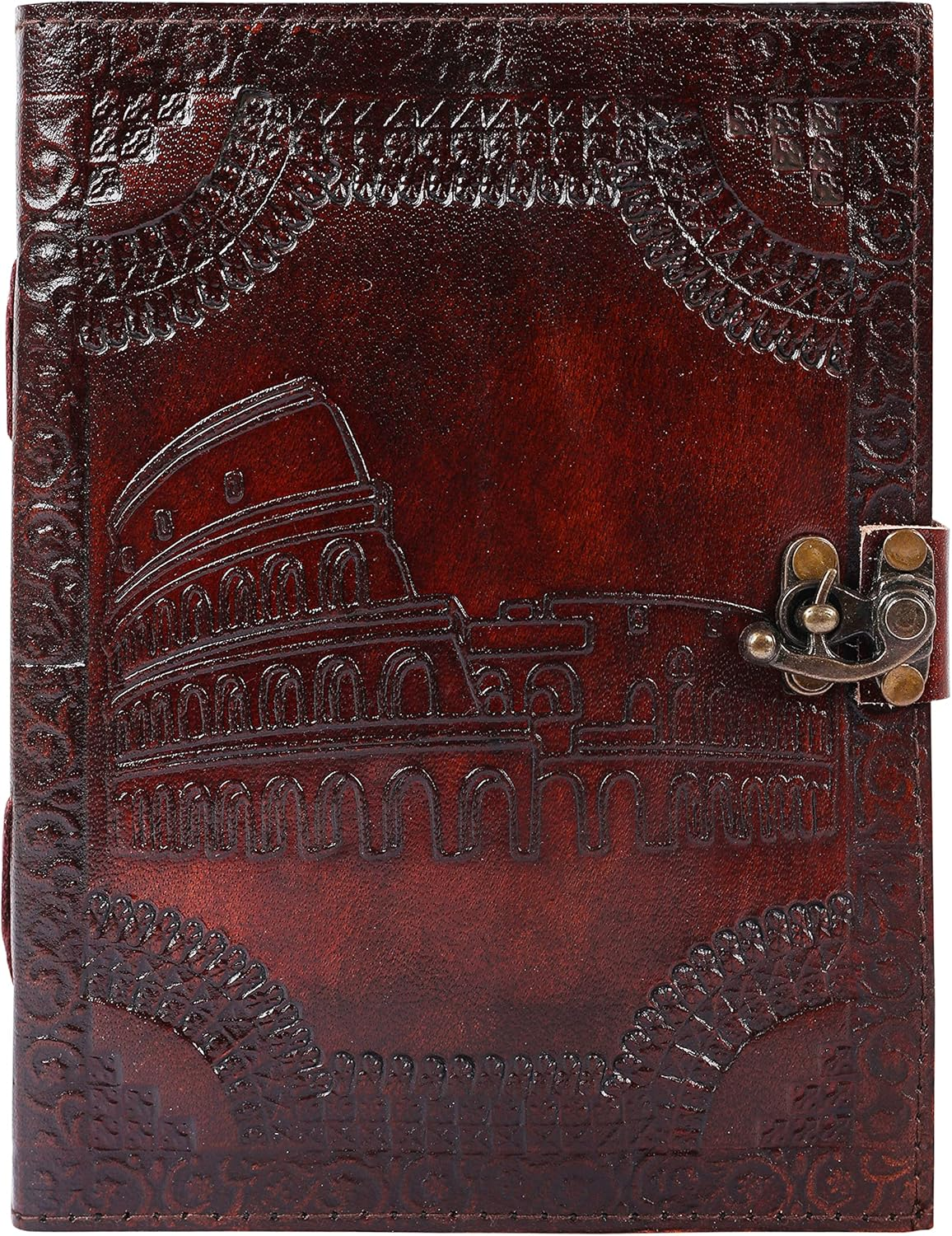 OVERDOSE Colosseum Brown Leather Journal - Handmade Journal for Students, Office Bound Leather Journal for Men & Women | Sketchbook | Notebook Diary - 5 X 7 Inches | 12 X 17 Cm | A6 image number 6