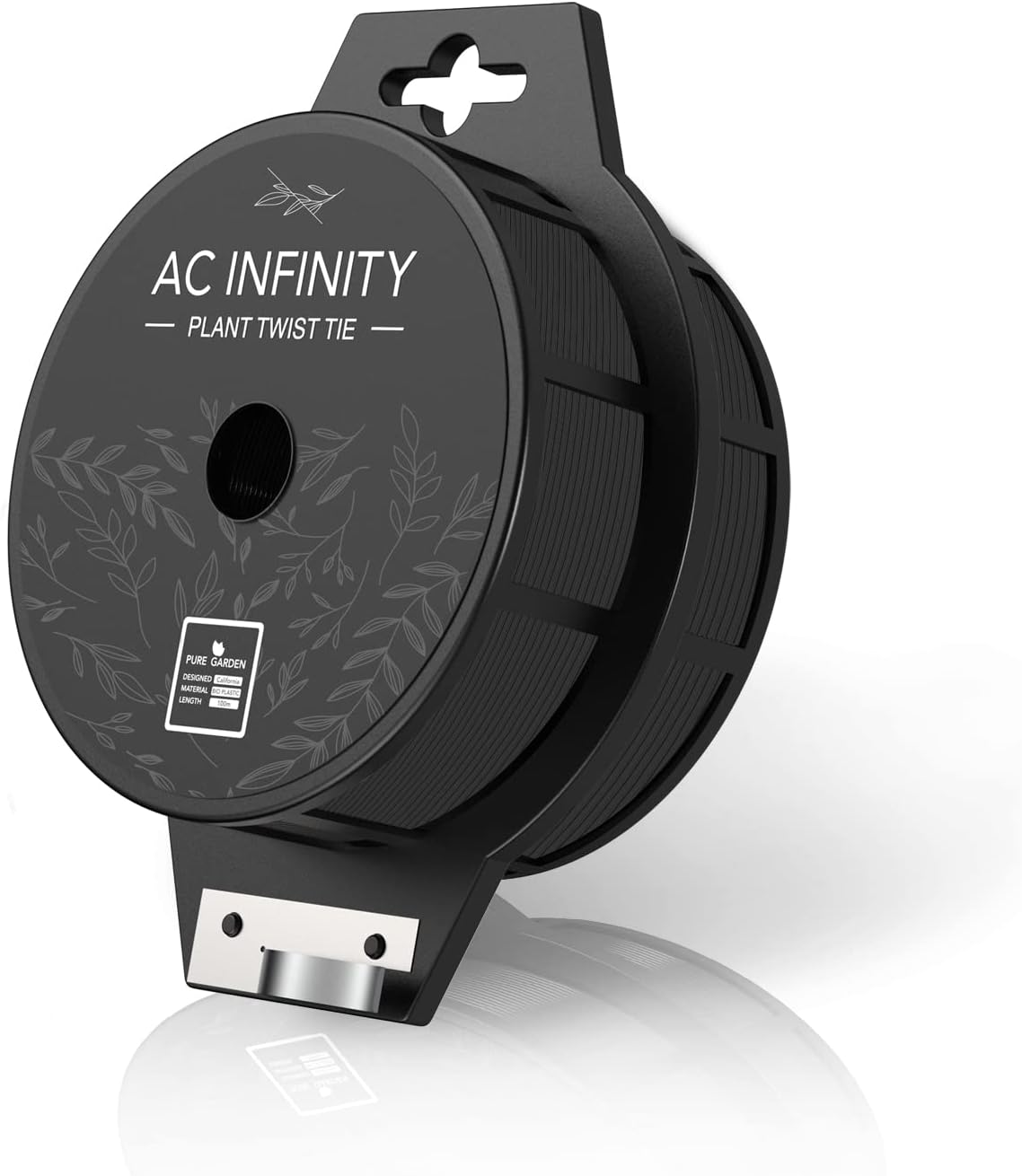 AC Infinity Twist Ties with Built-In Cutter, 100M (328 Ft.) All-Purpose Reusable Black Wire Plant Ties, for Gardening, Plant Support, and Home Office Organization image number 1