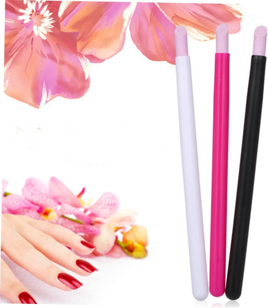 Baluue 6Pcs Nail Polishing Pen Set Sanding Strip and Ceramic Pen for Nail Manicure Tools