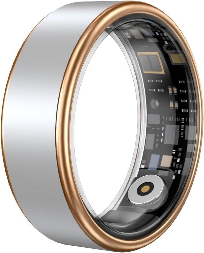 Smart Ring Health Management | Sleep Exercise Monitor |5-7 Days Battery Life | Magnetic Charging Case | Multi-Sport Mode | 10ATM Waterproof | for Men & Women (Pink, Size 7)