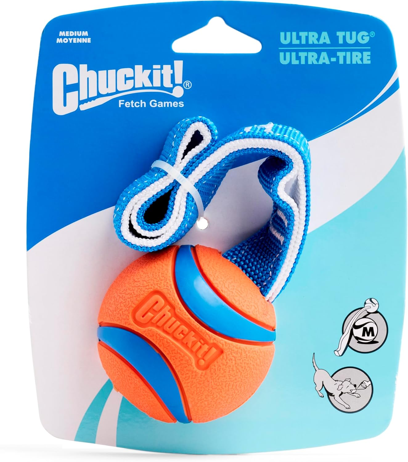 Chuckit! 231201 Ultra Tug, Medium, Orange/Blue image number 4
