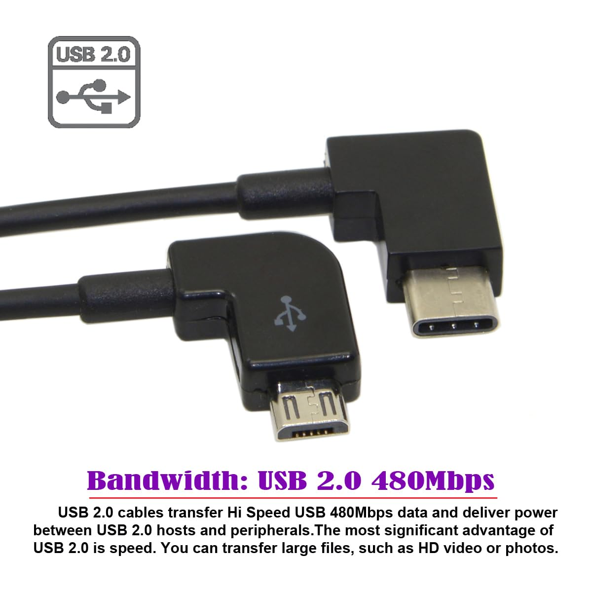 JSER Remote Controller Data Cable Type-C to Micro USB for DJI Mavic Pro Platinum Mavic Pro RC Accessories image number 3