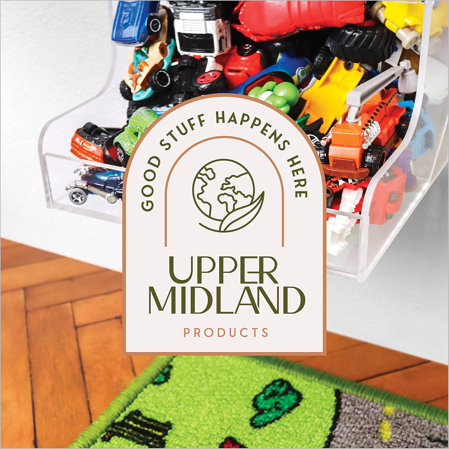 Acrylic Wall Toy Dispenser - Acrylic Wall Organizer for Toy Car, Train, Monster Trucks - Toy Car Storage - Storage Bin&hellip; (2 Pack) image number 2