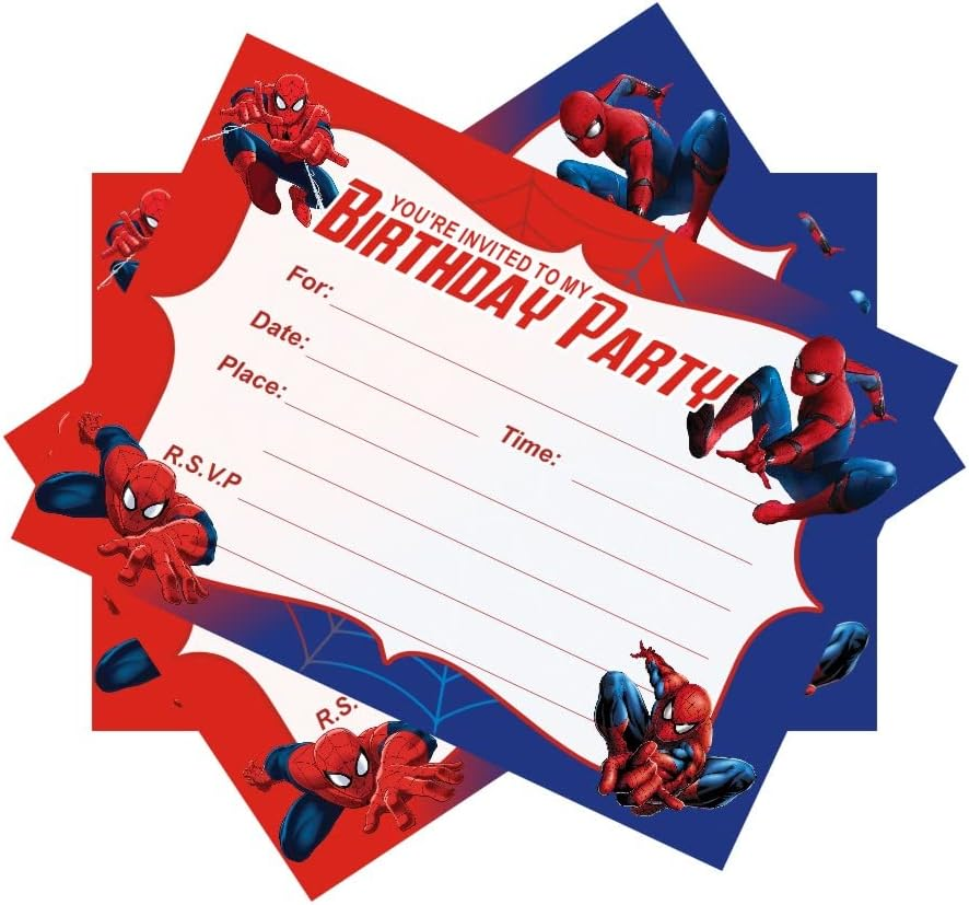 24Pcs Childrens Birthday Party Invitations Birthday Party Supplies Decoration (24Pcs) (1) image number 4