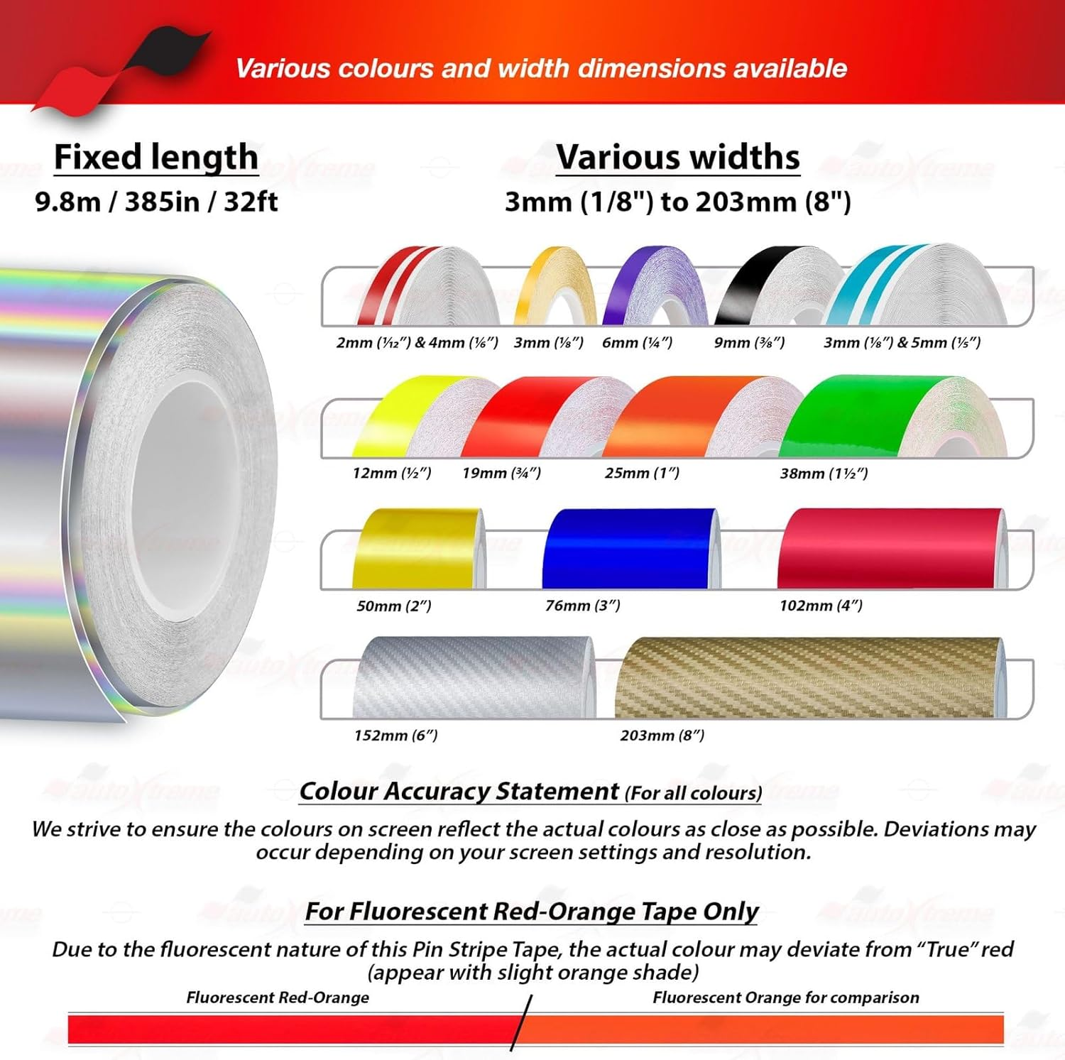 203Mm | 8.0", Purple-Blue, Self-Adhesive Vinyl Pin Stripe Line Decal Sticker Tape, Length 9.80M | 32Ft, Suitable for Cars, Vans, Motorcycles, Bikes, Models, Tuning & Styling image number 6