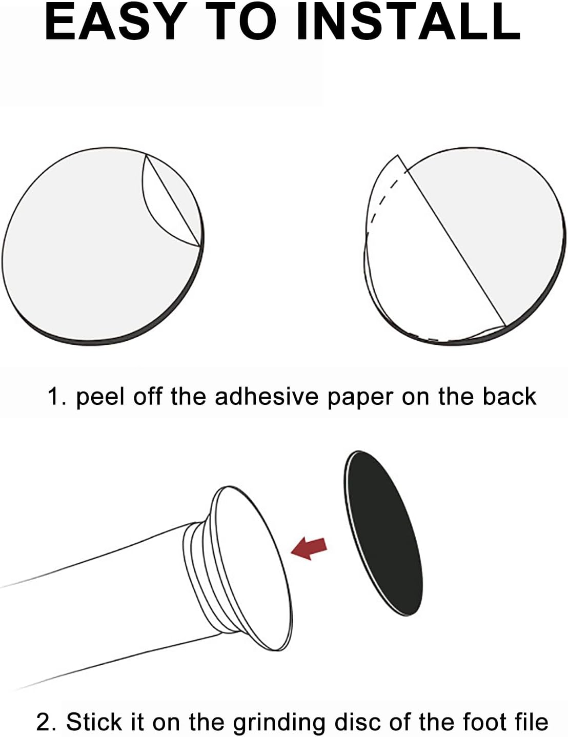 PUGTOW Electric Foot File Sandpaper Pads