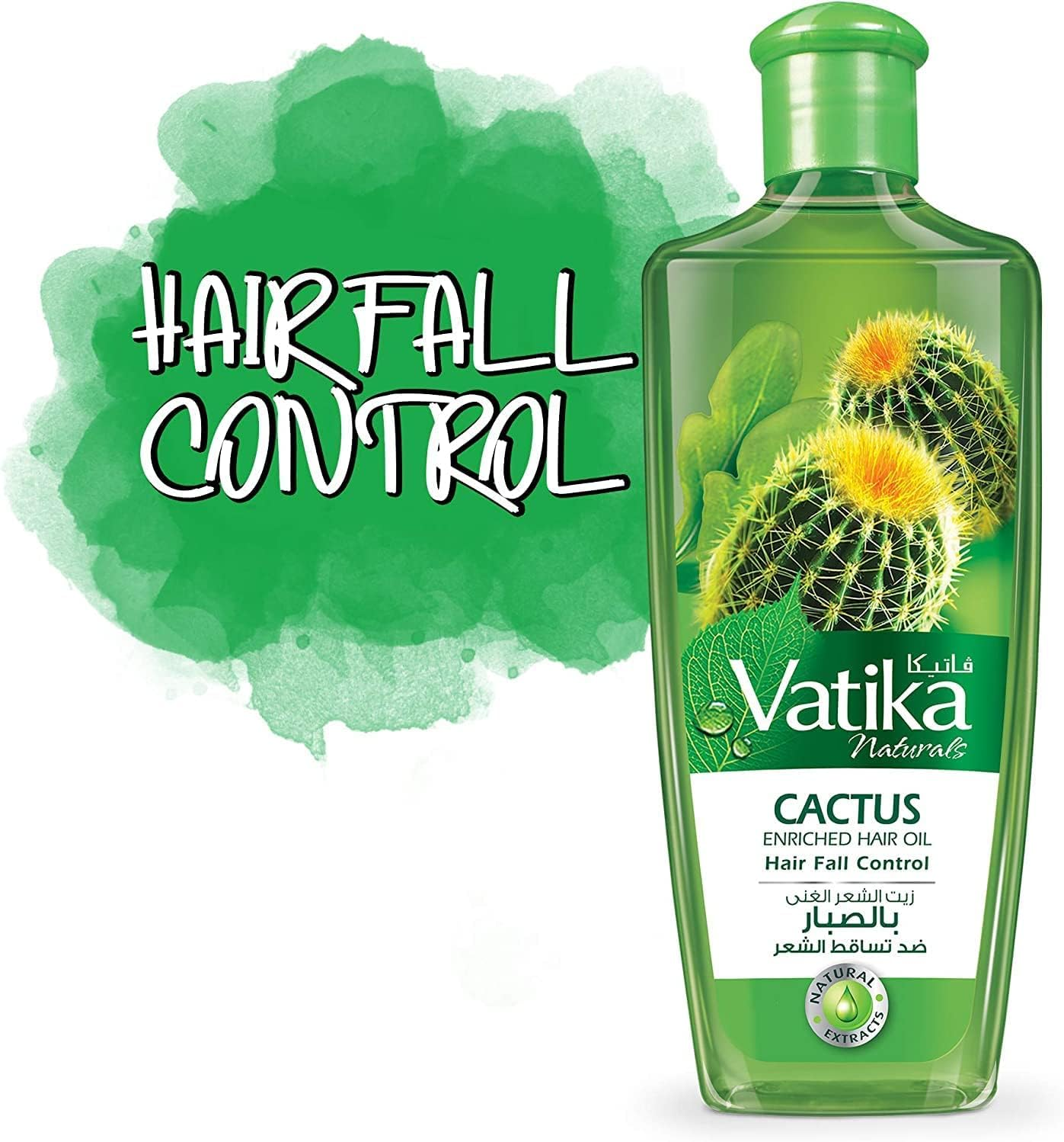 Vatika Cactus Enriched Nourishing Hair Oil for Hair Fall Control 200 Ml (Product of U.A.E) image number 3