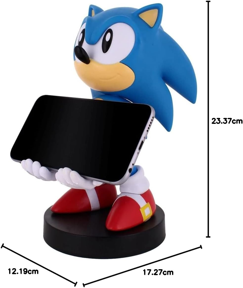 Collectible Sonic the Hedgehog Cable Guy Device Holder - Works with Playstation and Xbox Controllers and All Smartphones - Classic Sonic - Not Machine Specific image number 4