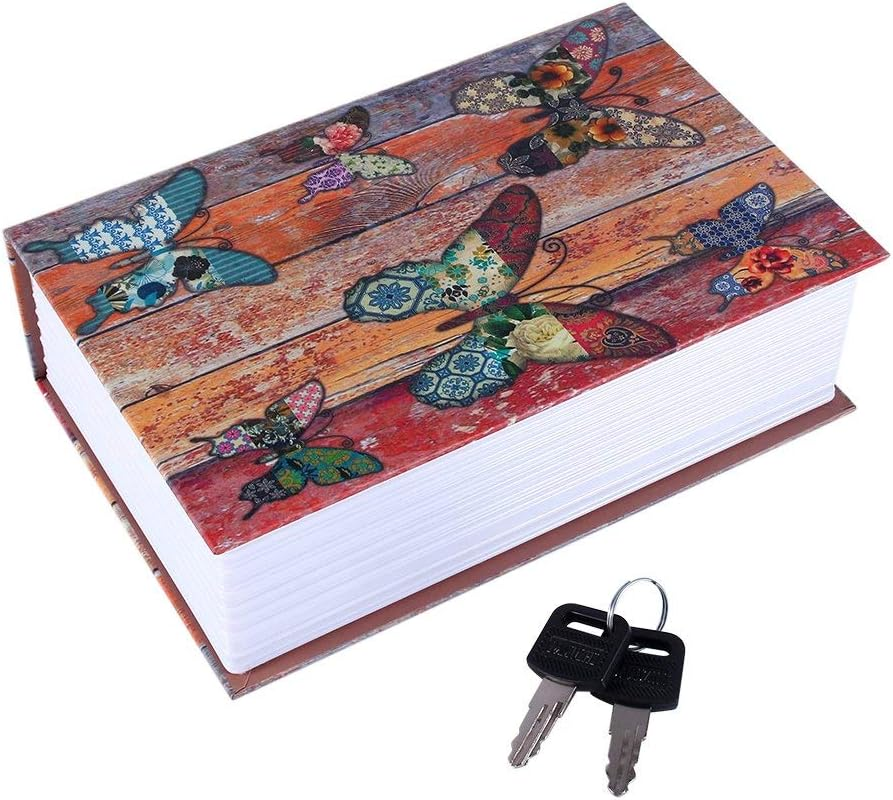 Book Safe Box, Portable Hidden Security Book Storage Case with Key Lock Travel Home Jewelry Passport Money Cash Secret Security Lock Box 18 X 11.5 X 5.5Cm / 7.09 X 4.53 X 2.17Inch image number 3