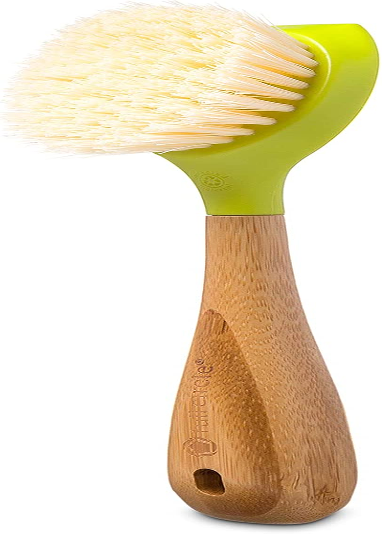 Full Circle Be Good Dish Brush | Eco-Friendly Dishwashing Brush | Made from Sustainable Bamboo & Recycled Plastic | Durable Bristles | Designed to Tackle Caked-On Food & Grease - White