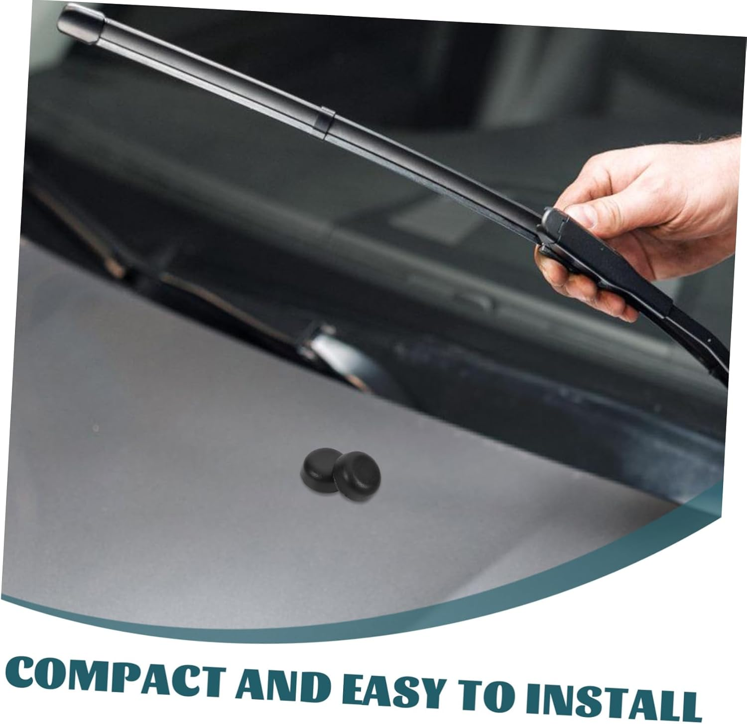 2Pcs Rear Wiper Arm Nut Cover for Model Y UV Resistant Plastic Caps with Noise Reduction Easy Installation Protectors for Car Rear Windshield Wiper System image number 2